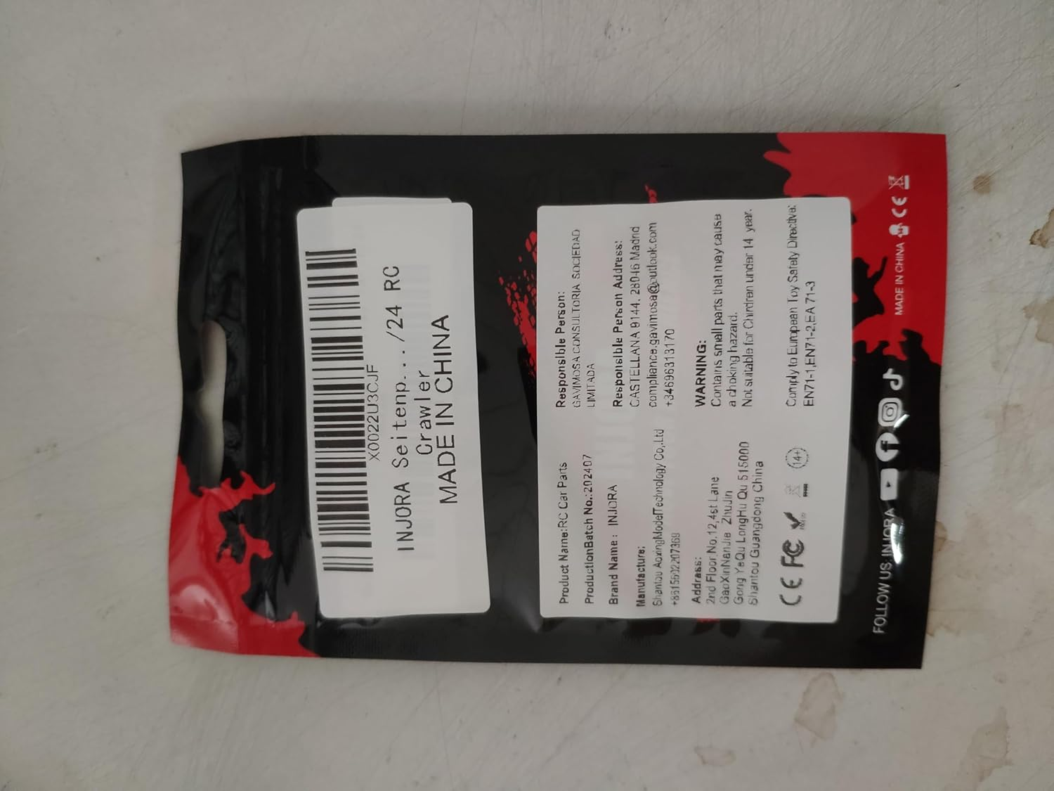 INJORA Aluminum Side Plate - ESC Receiver Tray 2PCS for 1/24 Axial SCX24 RC Crawler Upgrade image number 6