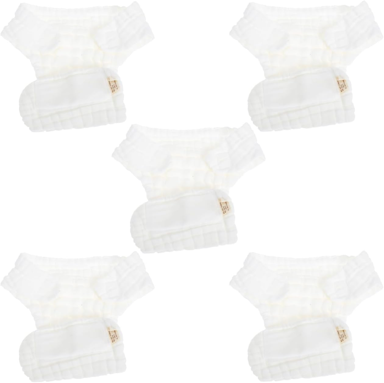 5Pcs Washable Diaper Pants - Reusable Newborn Diapers Cloth Nappy Baby Essentials for Potty Training S Size 0-3 Months image number 3