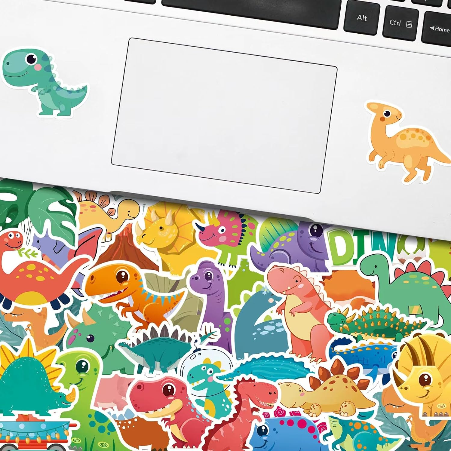 100PCS Dinosaur Stickers, Cute Waterproof Cartoon Stickers for Kids, for Stationery, Luggage, Teaching Rewards(Dinosaurs) image number 4