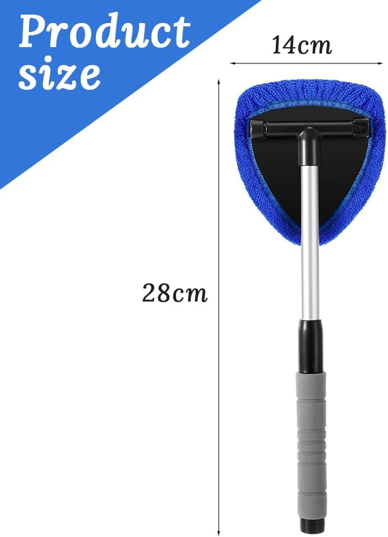 Windshield Cleaning Supplies, Cleaning Supplies, Window Cleaner Wiper Tool with Retractable Handle, Auto Glass Cleaning for Car Detailing, Truck, SUV, RV and Home Windows (Blue) image number 1