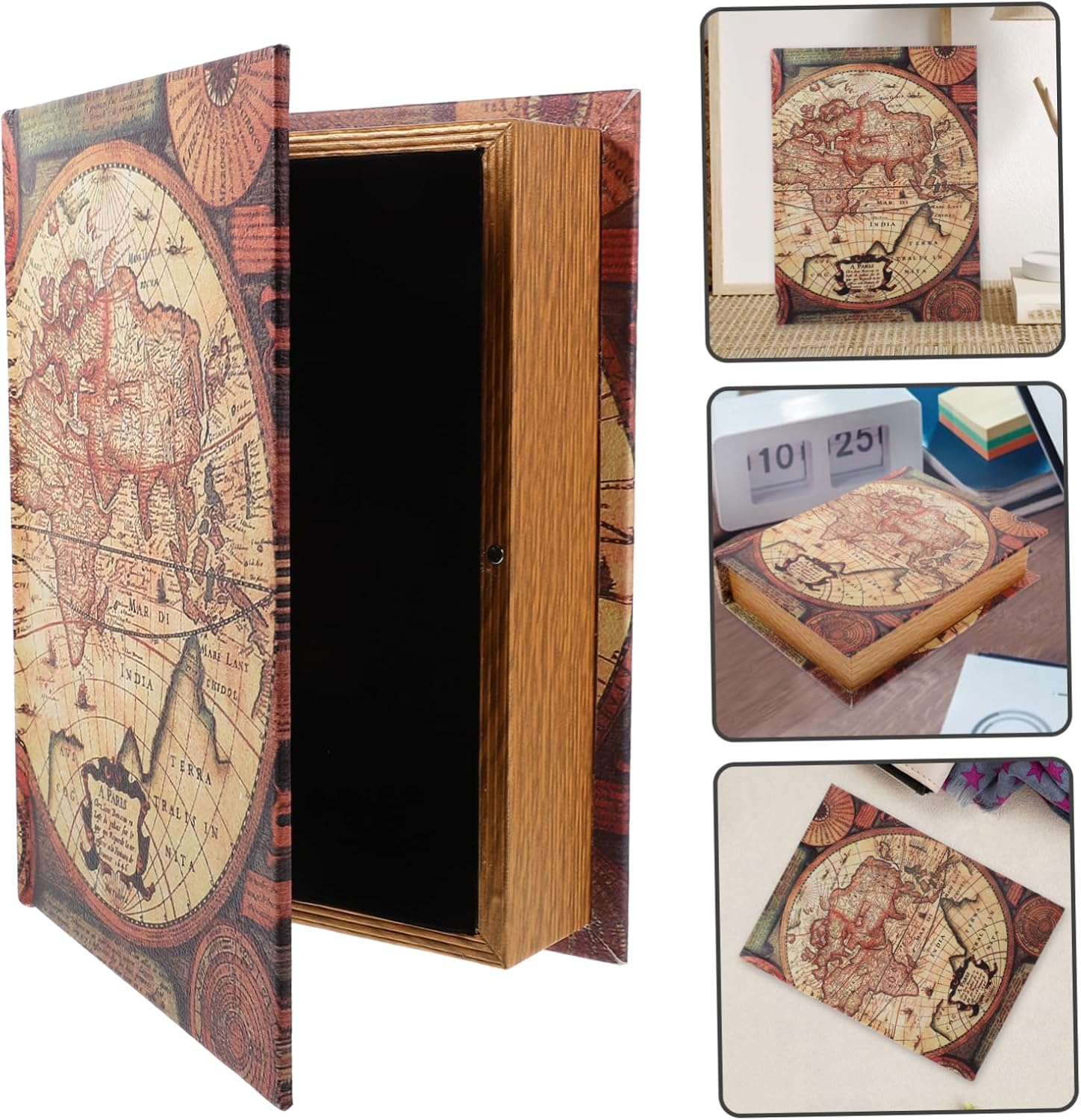 Iplusmile Vintage Faux Book Box Rectangular Trinket Storage Organizer Medium Size Decorative False Book Storage Box for Home Shelf Display image number 6