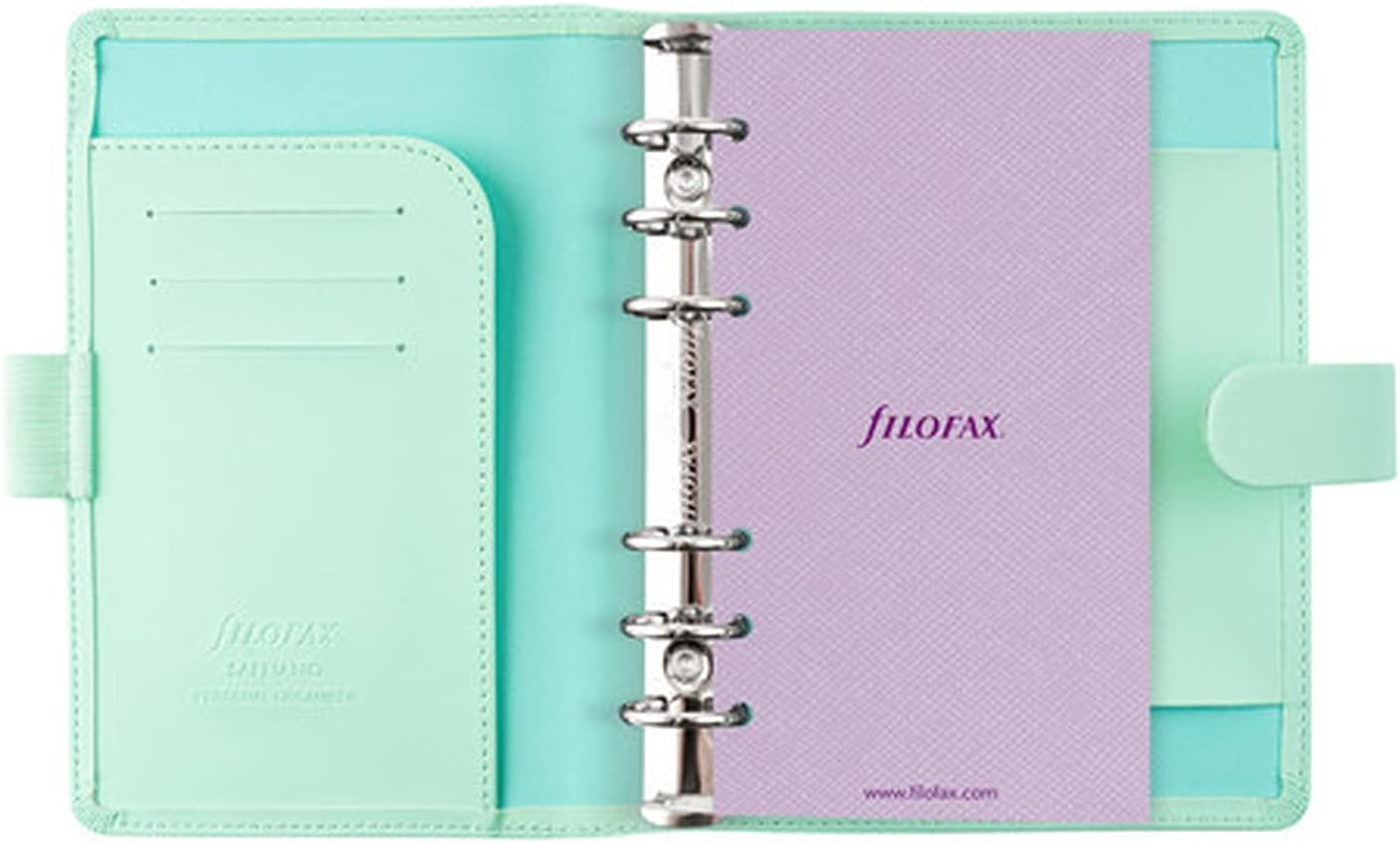 Filofax Saffiano Personal Organiser, Neo Mint image number 6