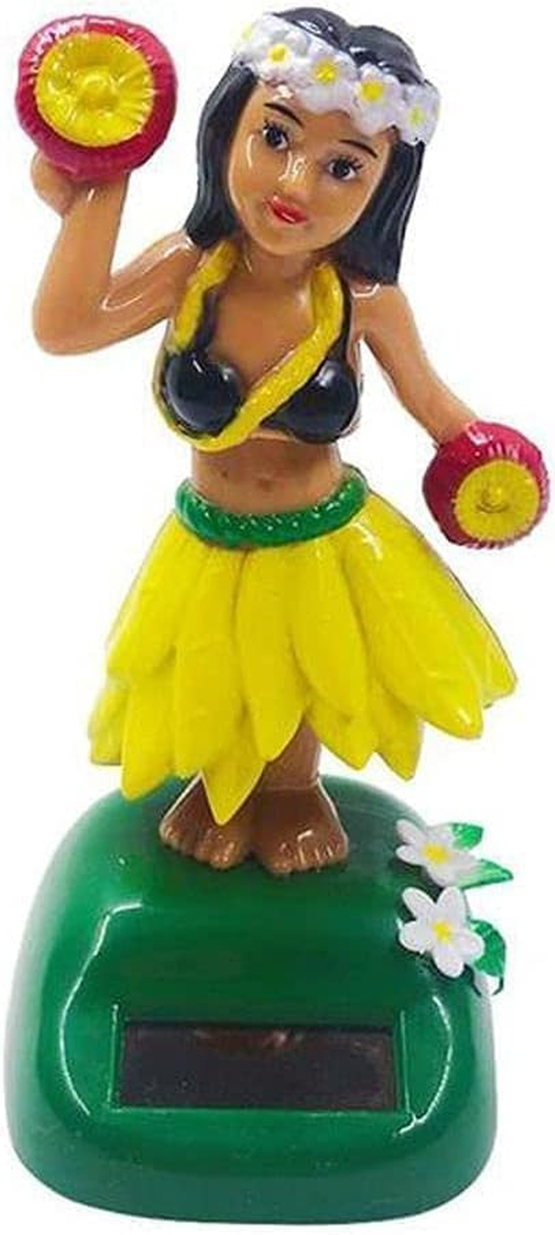 Solar Powered Hula Girl Dancing Figures Decoration, Swinging Hawaiian Girl Doll Car Dashboard Ornaments for Car Interior Home Party Decor Learning Portable image number 5
