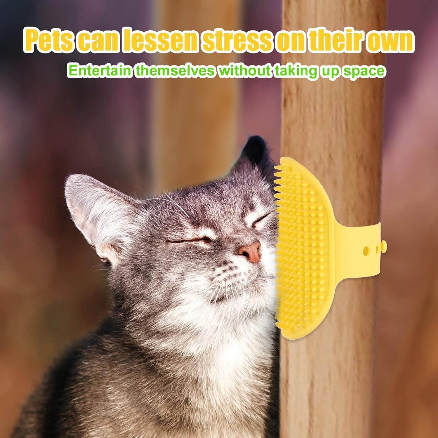 Silicone Cat Face Scratcher, 4Pcs Silicone Cat Wall Corner Tickling Artifact Massage Brush Scratcher,Silicone Pet Corner Scratcher Wall Corner Massage Comb,Silicone Cat Corner Massage Comb Scratcher image number 5