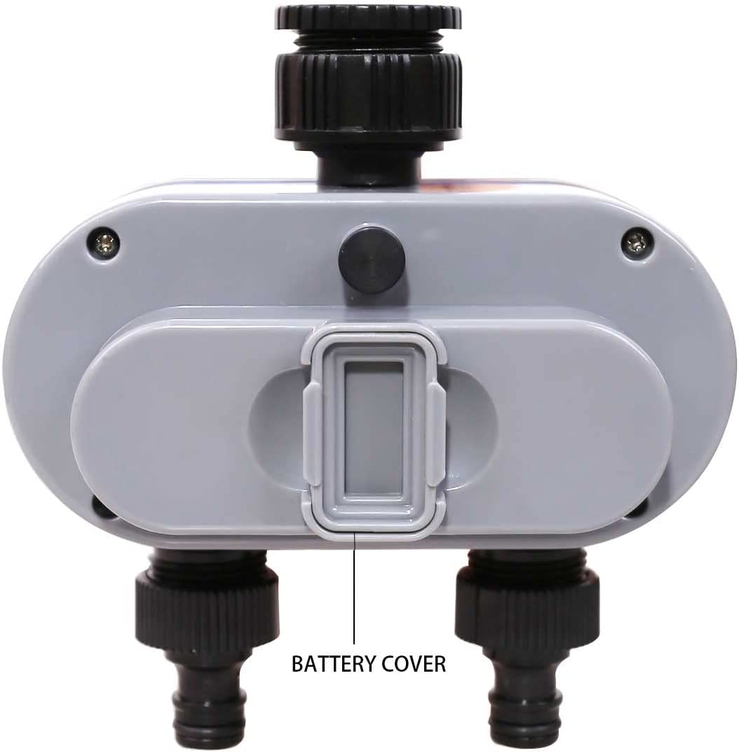 2 Outlet Water Tap Automatic Hose Timer Digital LCD Screen Lawn Irrigation Controller image number 2