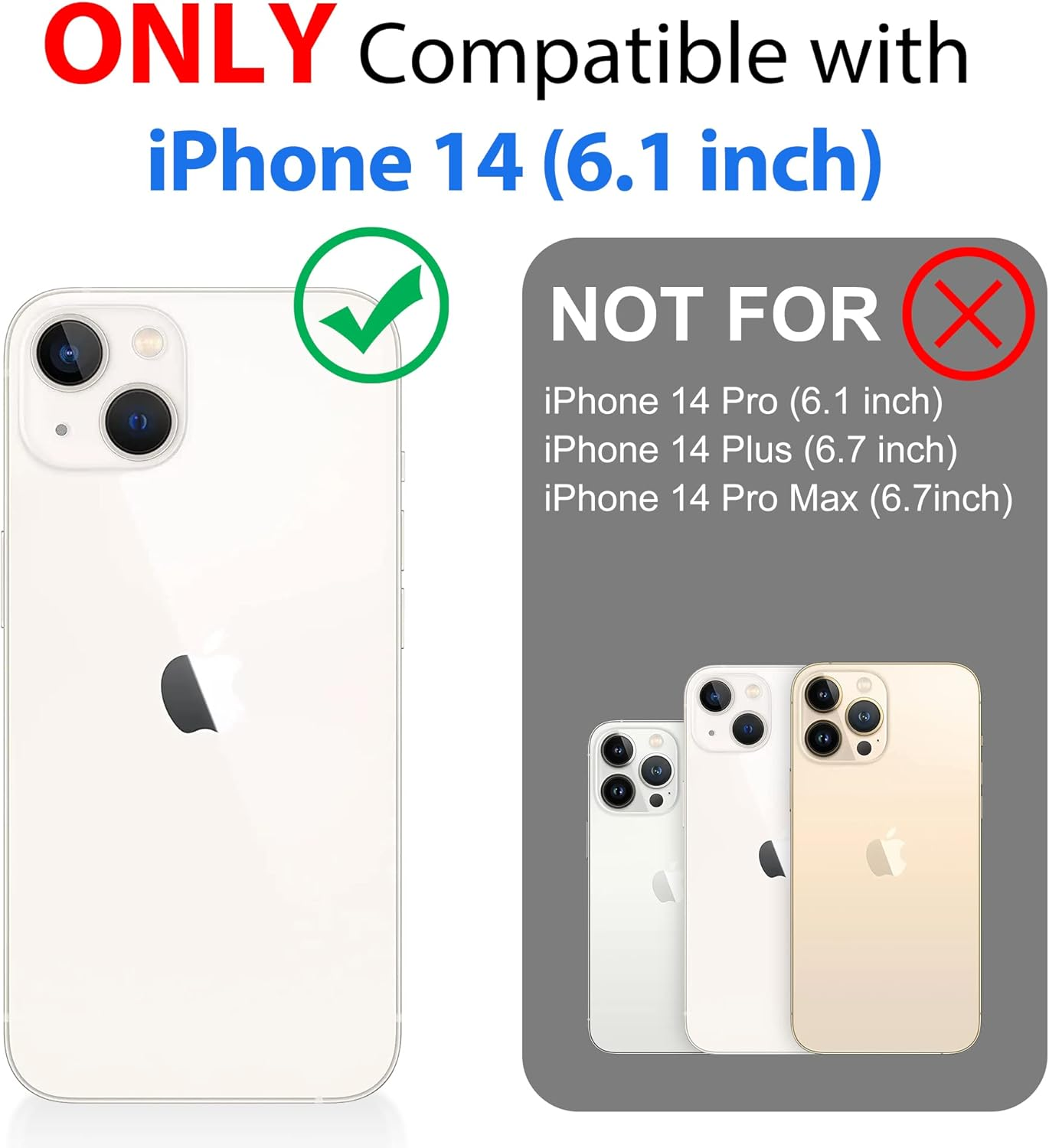 SPORTLINK Design for Iphone 14 Waterproof Case - Shockproof Dustproof Phone Case with Screen Protector for Iphone 14, Full Body Protective Case for Iphone 14 Cover 6.1'' Black image number 5