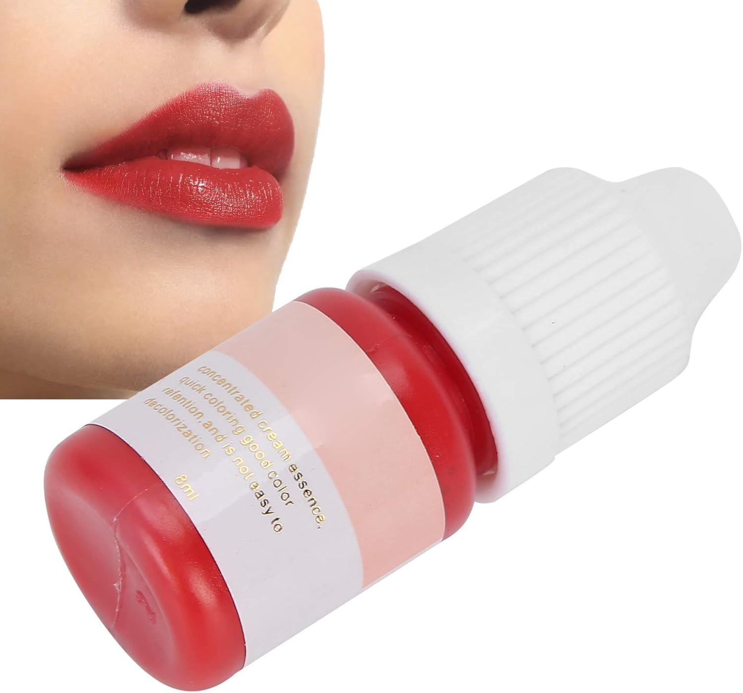 Lips Microblading Pigment Semi‑Permanent Lip Tattoo Ink Make up Tattoo Enhance Lip Color Red Lip Tattoo Makeup Microblading Ink 8Ml [Red #2] image number 2