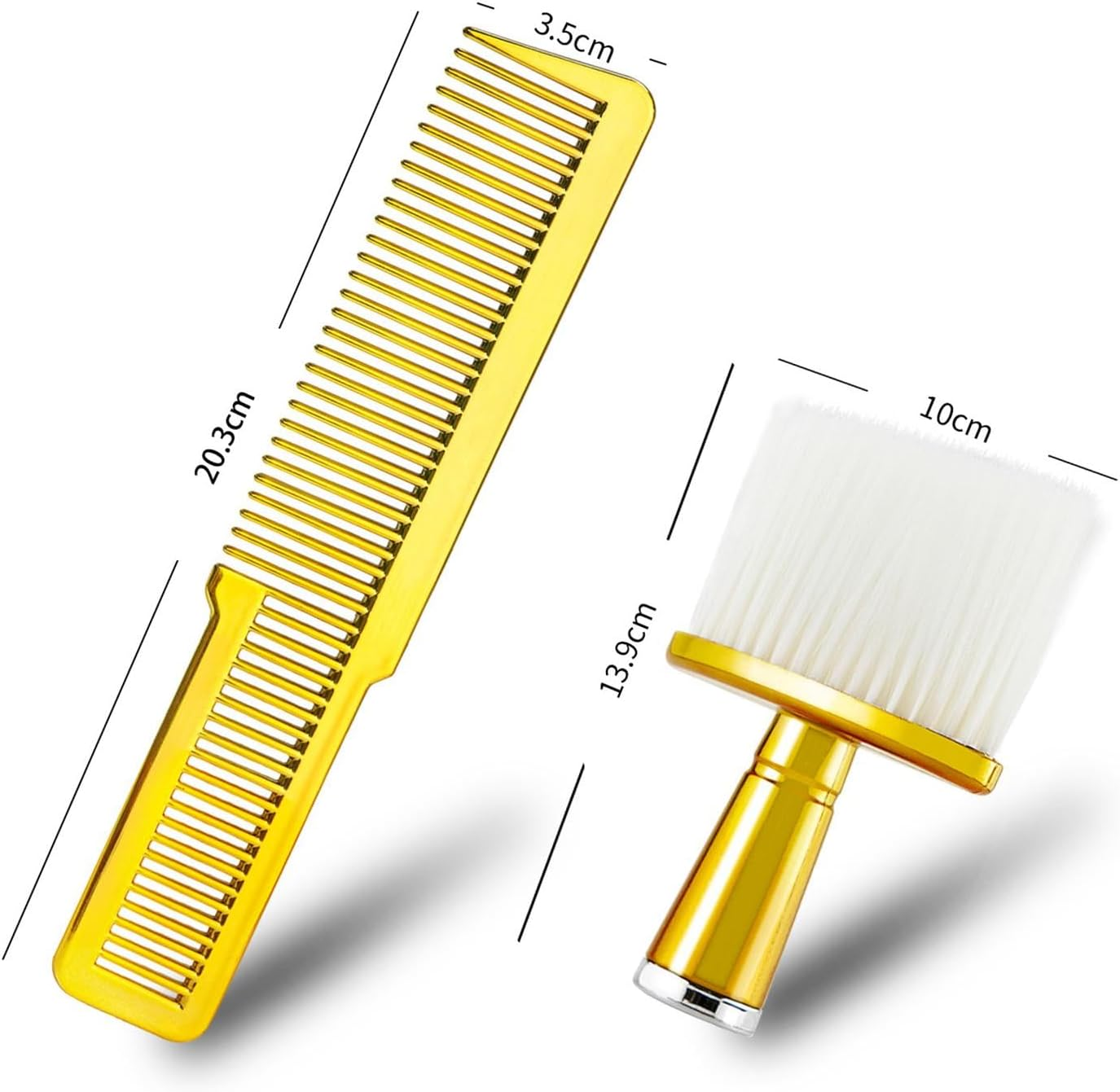 Eigell Barber Clipper Comb, Flat Top Comb, Neck Duster, Hair Cleaning Dusting Brush Hair Cutting Comb and Brush Set Styling Comb for Stylists, Haircut image number 1