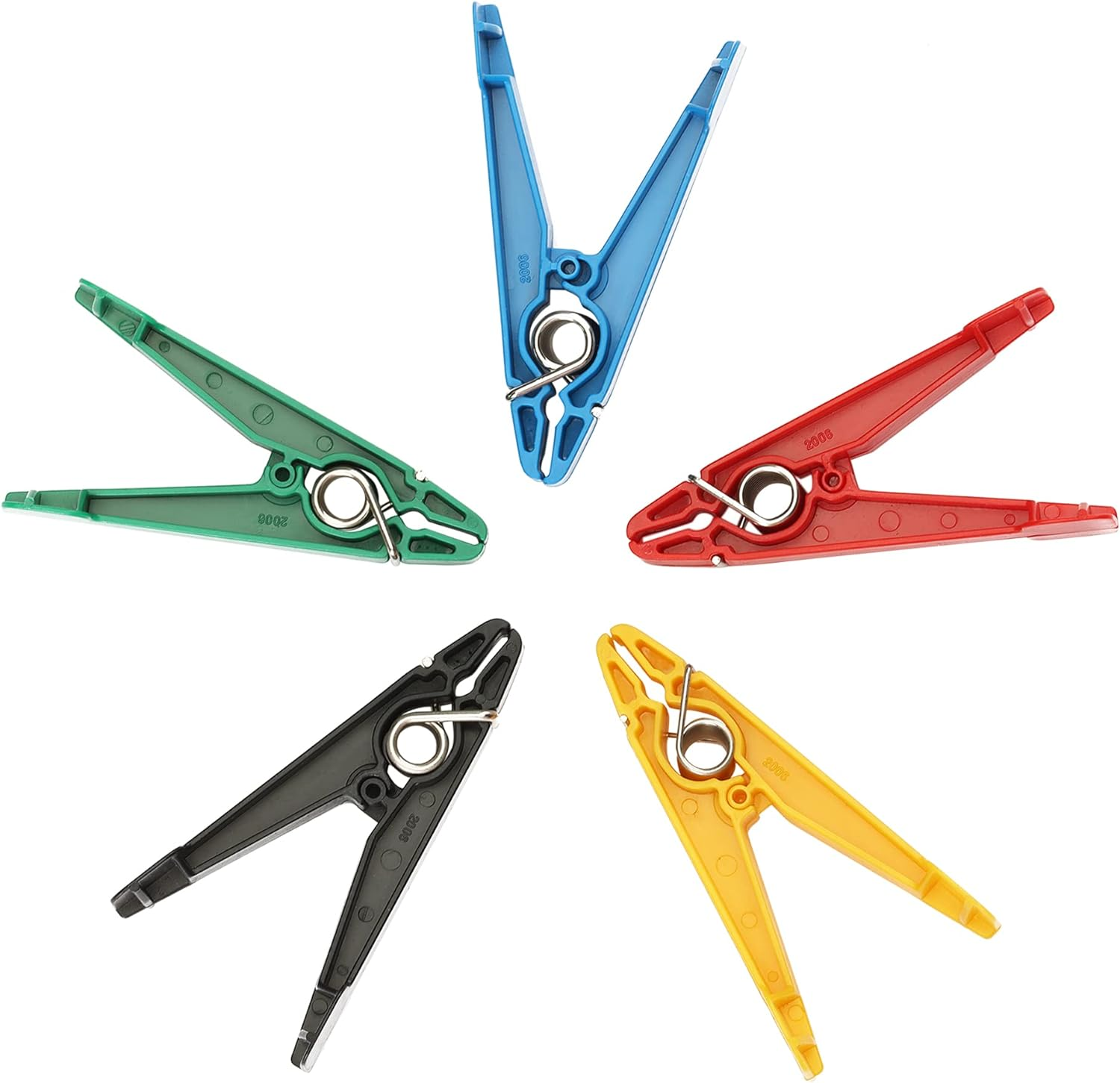 Graded Pinch Pin Exerciser, Finger Exerciser & Hand Therapy Equipment for Recovery & Conditioning, Grip Strength Trainer, Multicolor, Plastic & Metal, 5.5 Inches, Heavy Resistance, Set of 5