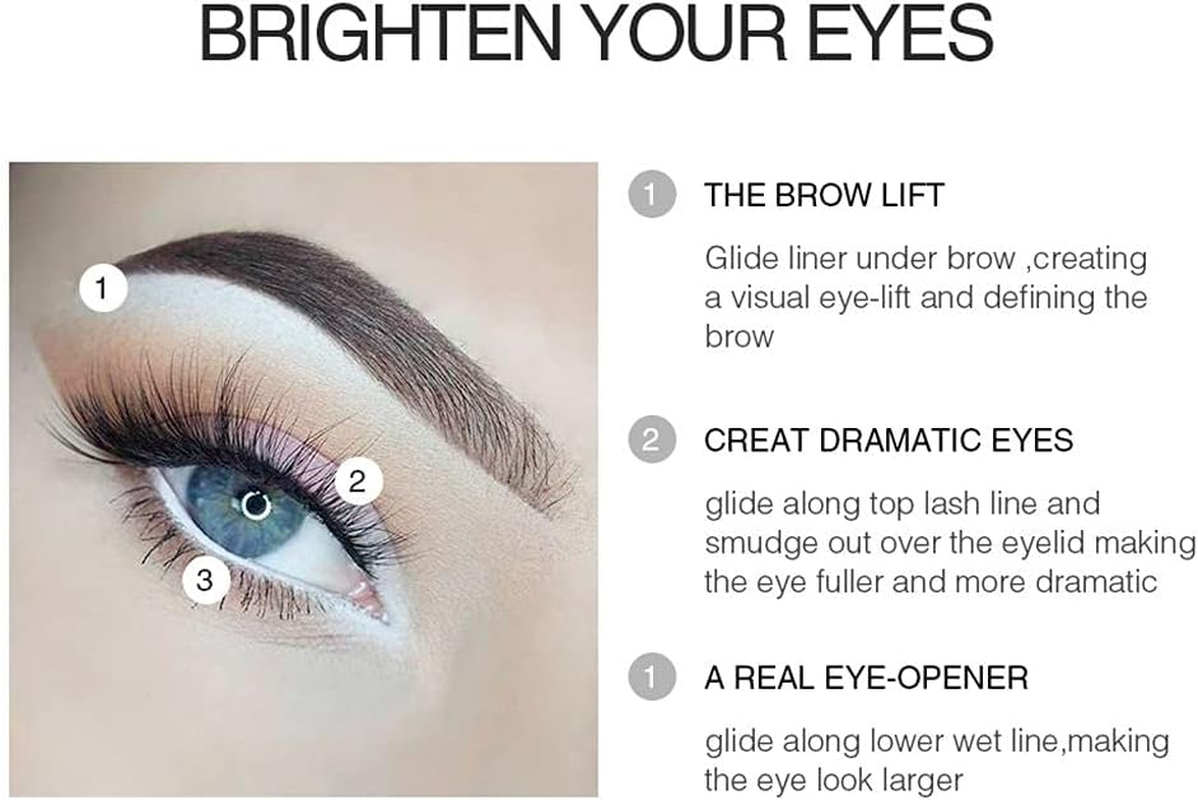 Prettyia Waterproof Multifunction Highlighter Pencil White Eyeliner Makeup Pen Beauty Cosmetics Tools, 12Pcs image number 4