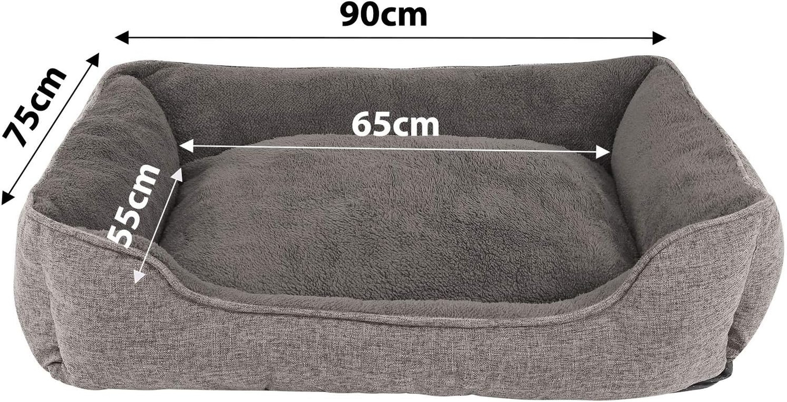 Dibea Db00796 Mottled Dog Bed Removable Cover 90 X 75 Cm Medium Grey image number 5