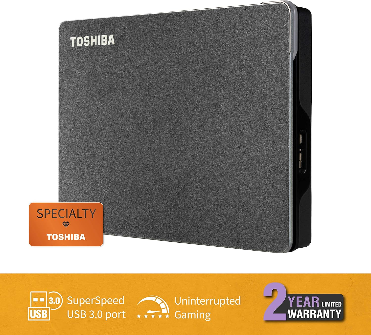 Toshiba Canvio Gaming 1TB USB 3.0 Portable External Hard Drive, Black image number 1