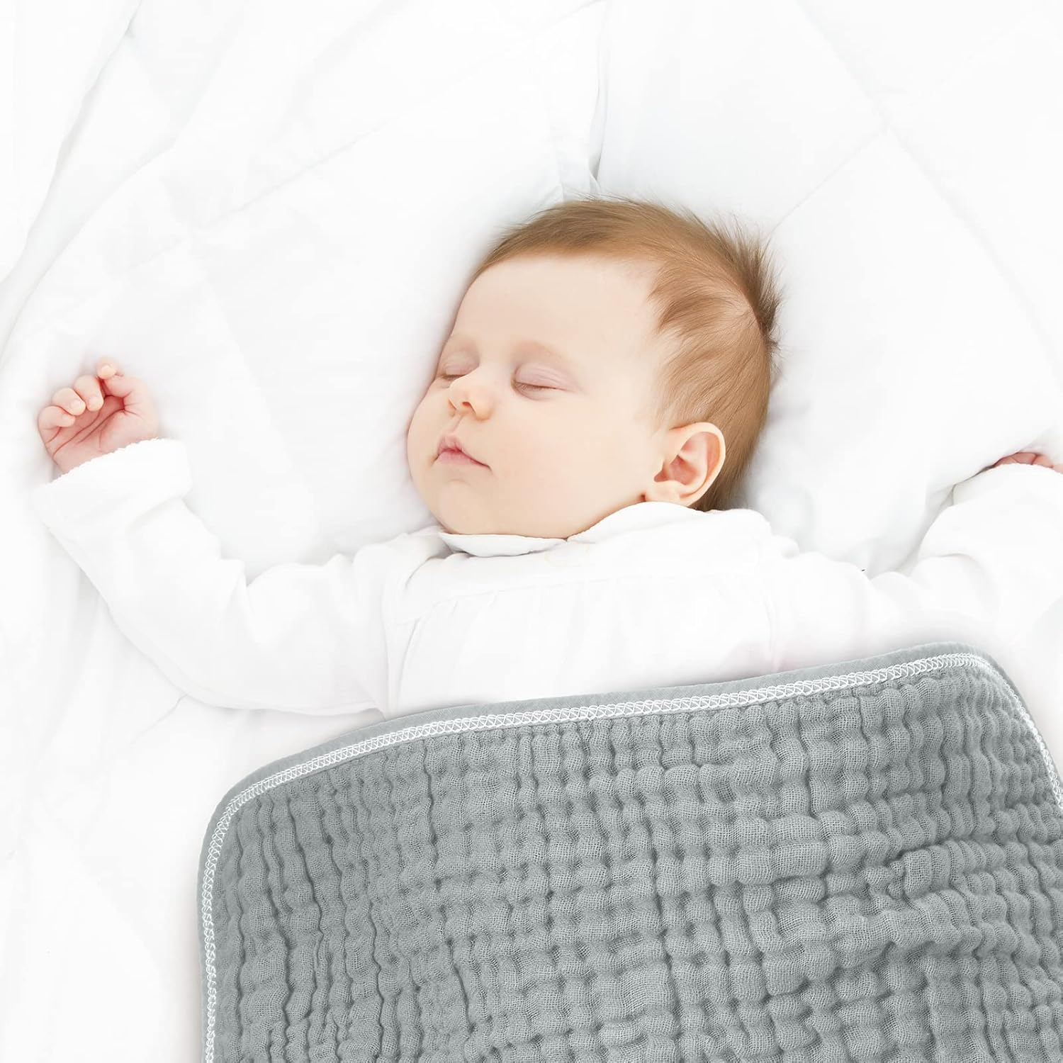 8 Packs Muslin Burp Cloths Large 20" X 10", 6 Layers Unisex Baby Absorbent 100% Cotton Burp Rags Colorful Muslin Washcloths for Baby Plain Soft Cotton Cloth for Babies Girls Boys(Warm Colors) - Adorable Colors image number 4