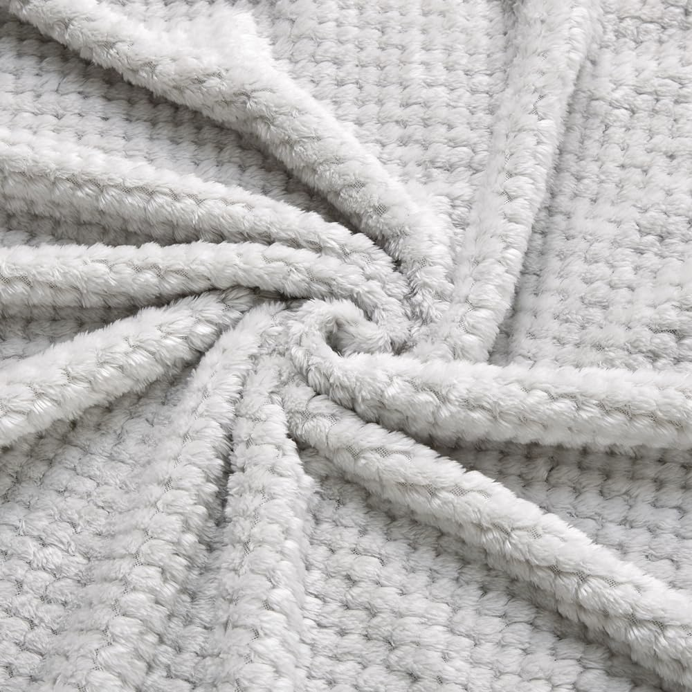 CREVENT 76X102Cm Cute Cozy Fluffy Warm Baby Blanket for Girls Boys Infants Toddlers' Bedding Crib Cot Stroller, Baby Shower Birthday Newborn'S Grey- Baby Bear