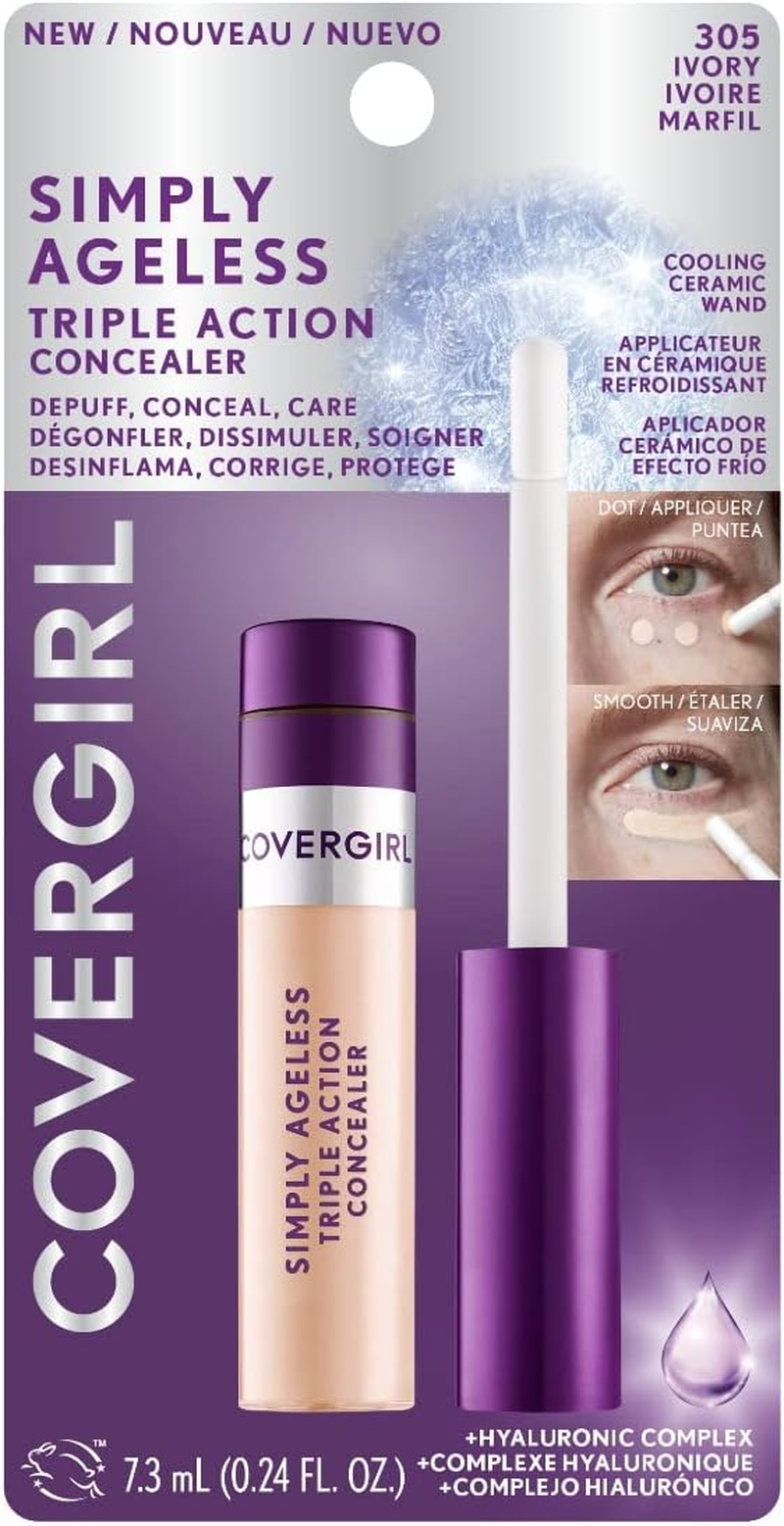 COVERGIRL Simply Ageless Triple Action Concealer #305 Ivory 7.3Ml image number 4