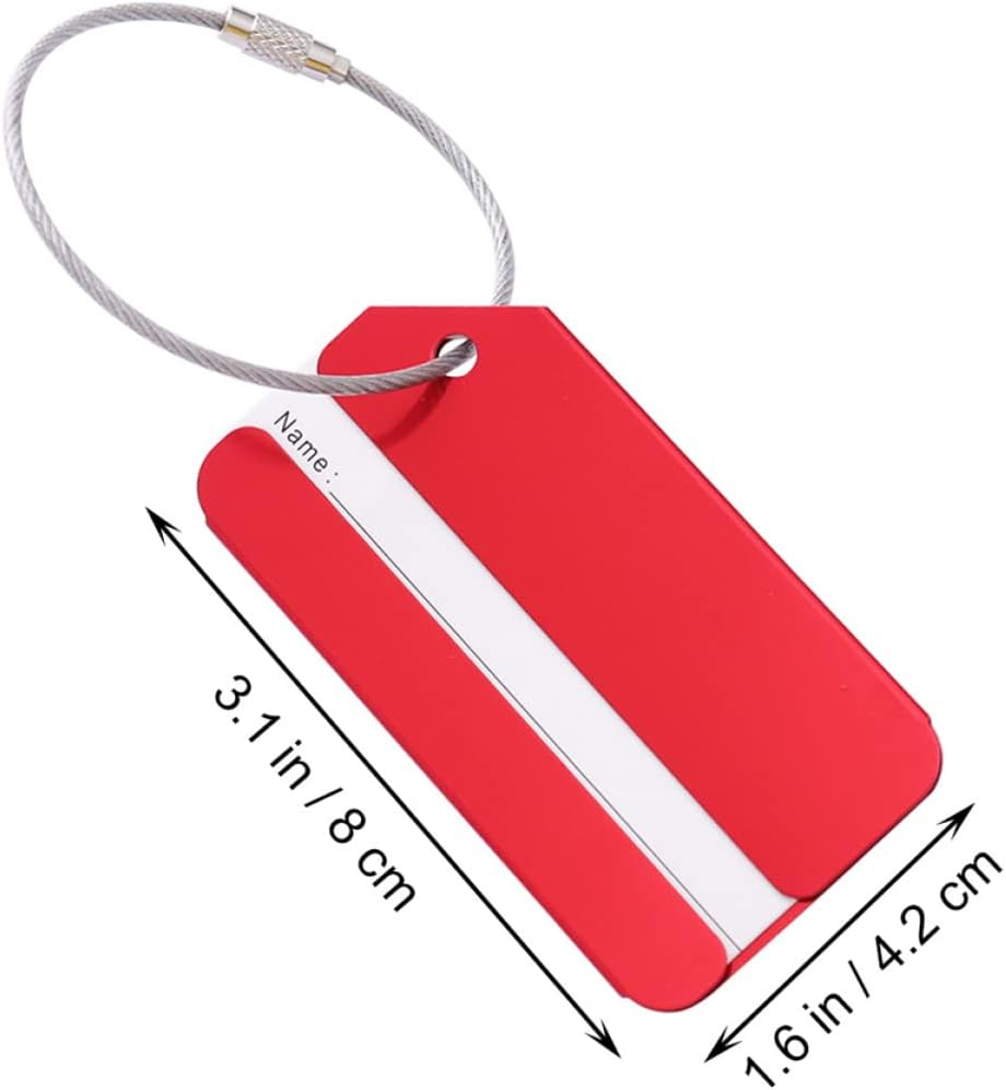 WRITWAA 20Pcs Aluminum Luggage Tags for Travel Fashion Baggage Tag Suitcase Name Holder for Carry Travel Bag and Suitcases image number 5