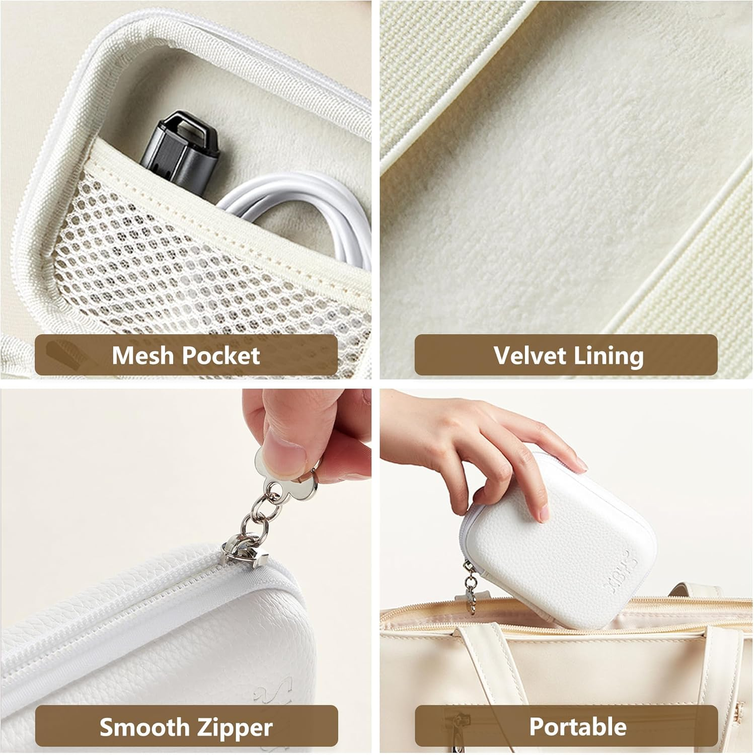 Digital Camera Case Compatible with Camkory/For Kodak Pixpro/For Lecran/For Vahoiald/For Canon IXUS 285 HS, Small Travel Cameras Storage Holder for Accessories SD Card (Blue) - Blue image number 4