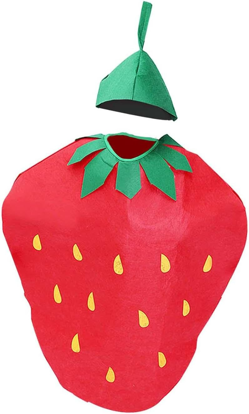 Vaveren Adult Fruit Costume, Strawberry, Costume, Hat, Adult, Halloween, Themed Party, Stage Performance, Masquerade