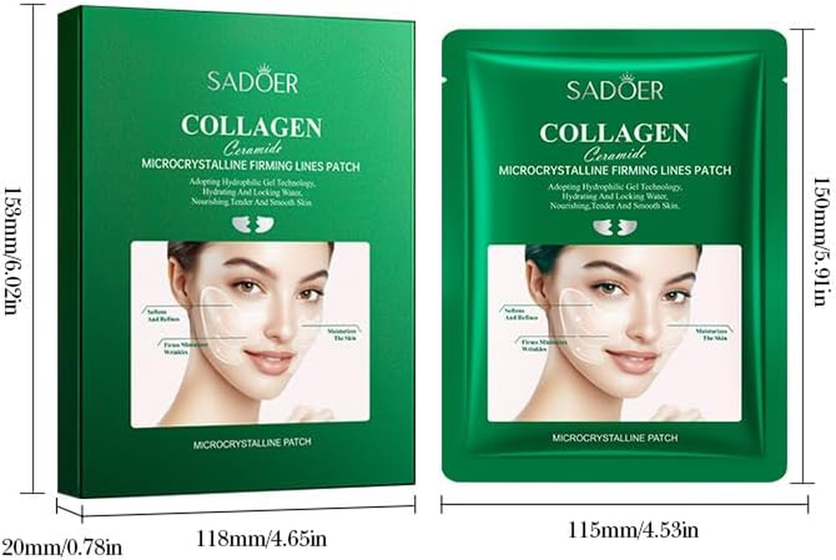 Smile Line Patches, Anti-Wrinkle Facial Patches with Hyaluronic Acid & Collagen for Moisturize and Smooth Fine Lines Wrinkles, Face Lifting Mask for Hydration Firm Skin Daily Skin Care for Women image number 2