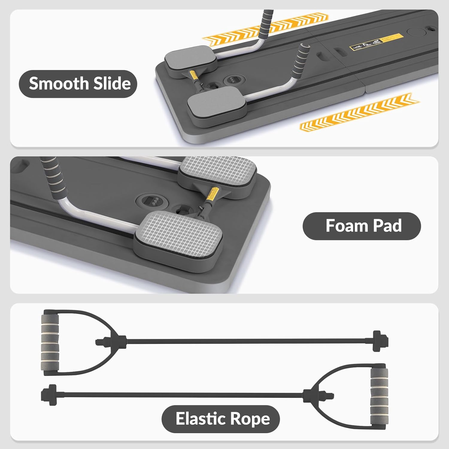 Pilates Reformer Machine,Pilates Reformer for Home Gym,Board Automatic Rebound Ab Roller ,Portable Abdominal Board for Low-Impact Core & Leg Training image number 3