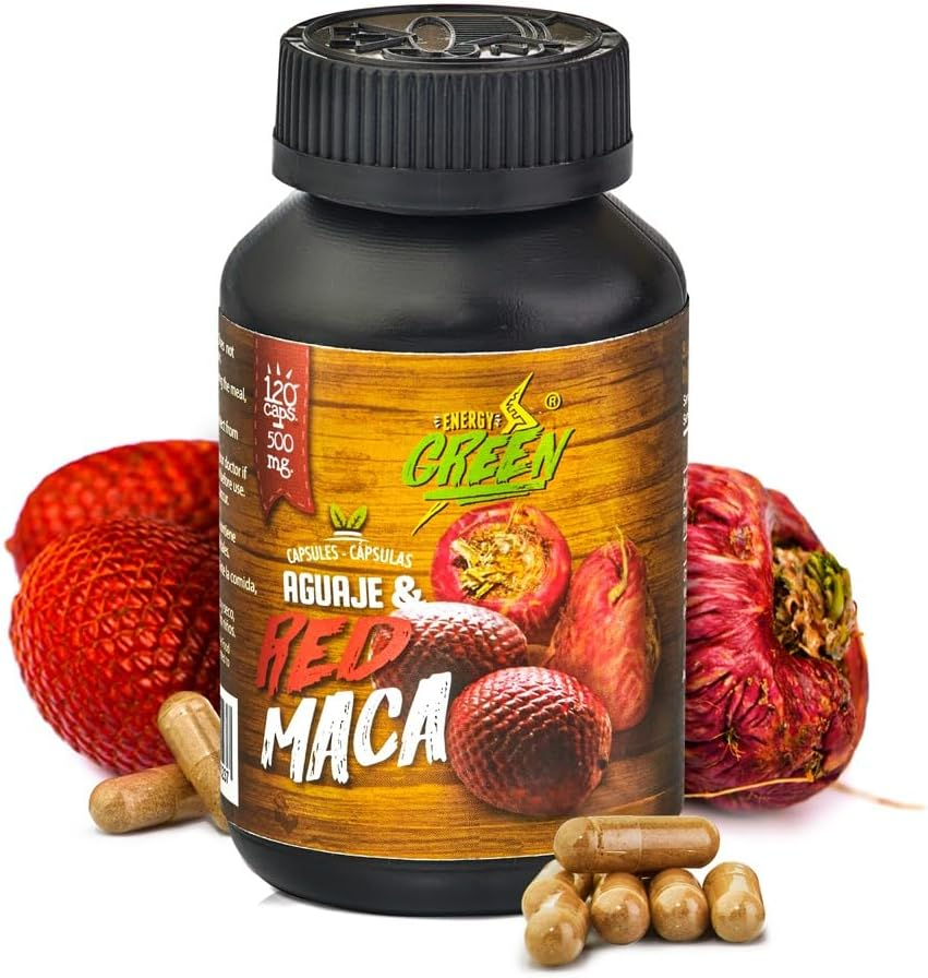 Aguaje Capsules for Women with Red Maca &ndash; Aguaje Peruano (Buriti Fruit) | Peruvian Superfood, Vegan, NON-GMO, Gluten-Free, 120 Capsules