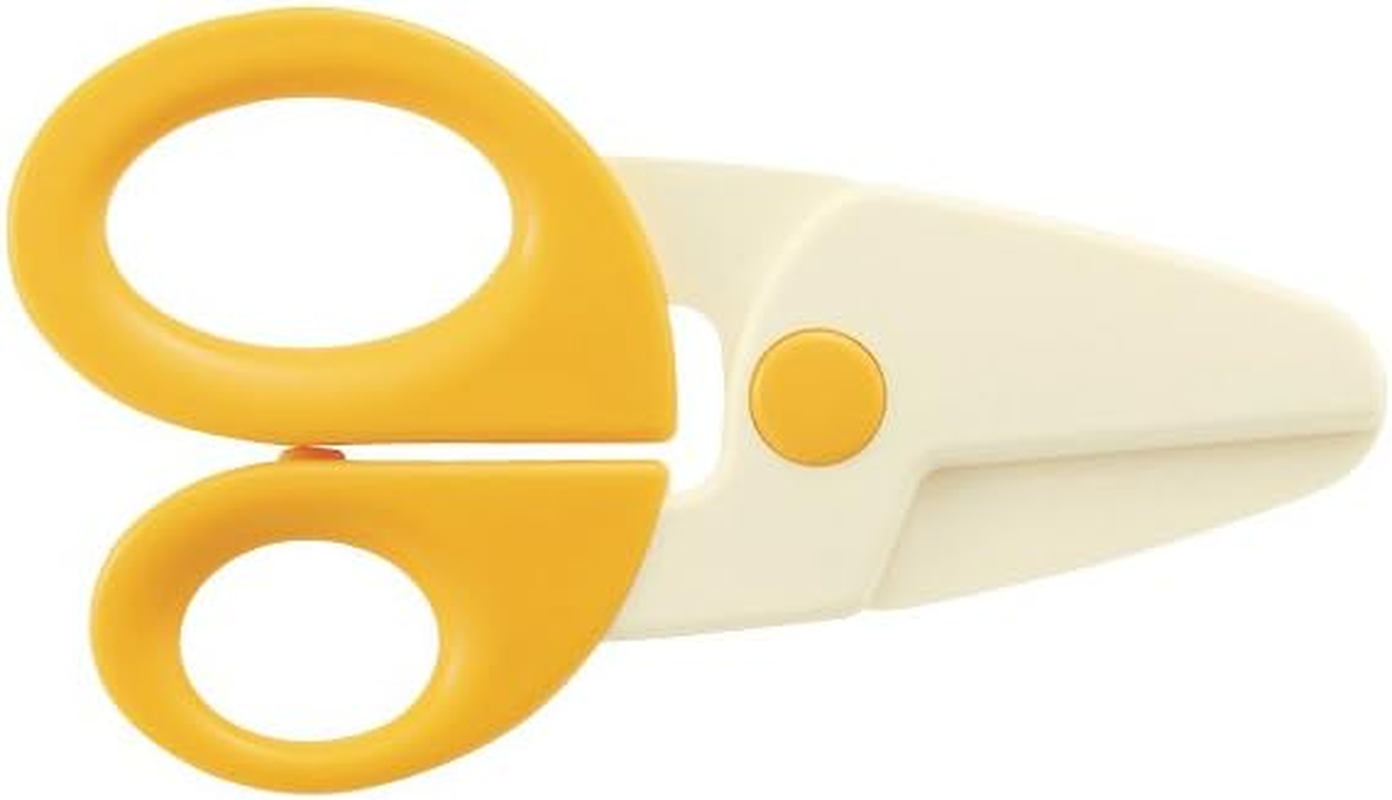 Richell Odekake Lunch-Kun Baby Food Scissors, 2.6 X 0.4 X 4.6 Inches (6.7 X 1.1 X 11.7 Cm), Yellow, Chemical Disinfectable, Case Included image number 4