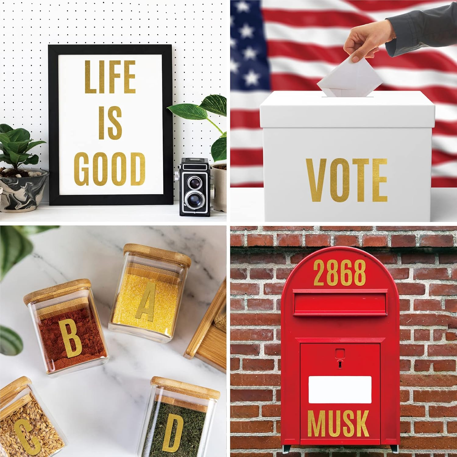 Bemeol 500 Pieces 30 Sheets Large Letter Stickers 2.5 Inch Alphabet Letter Stickers Self Adhesive Letters for Bulletin Board Mailbox Door Classroom Home Decor image number 2