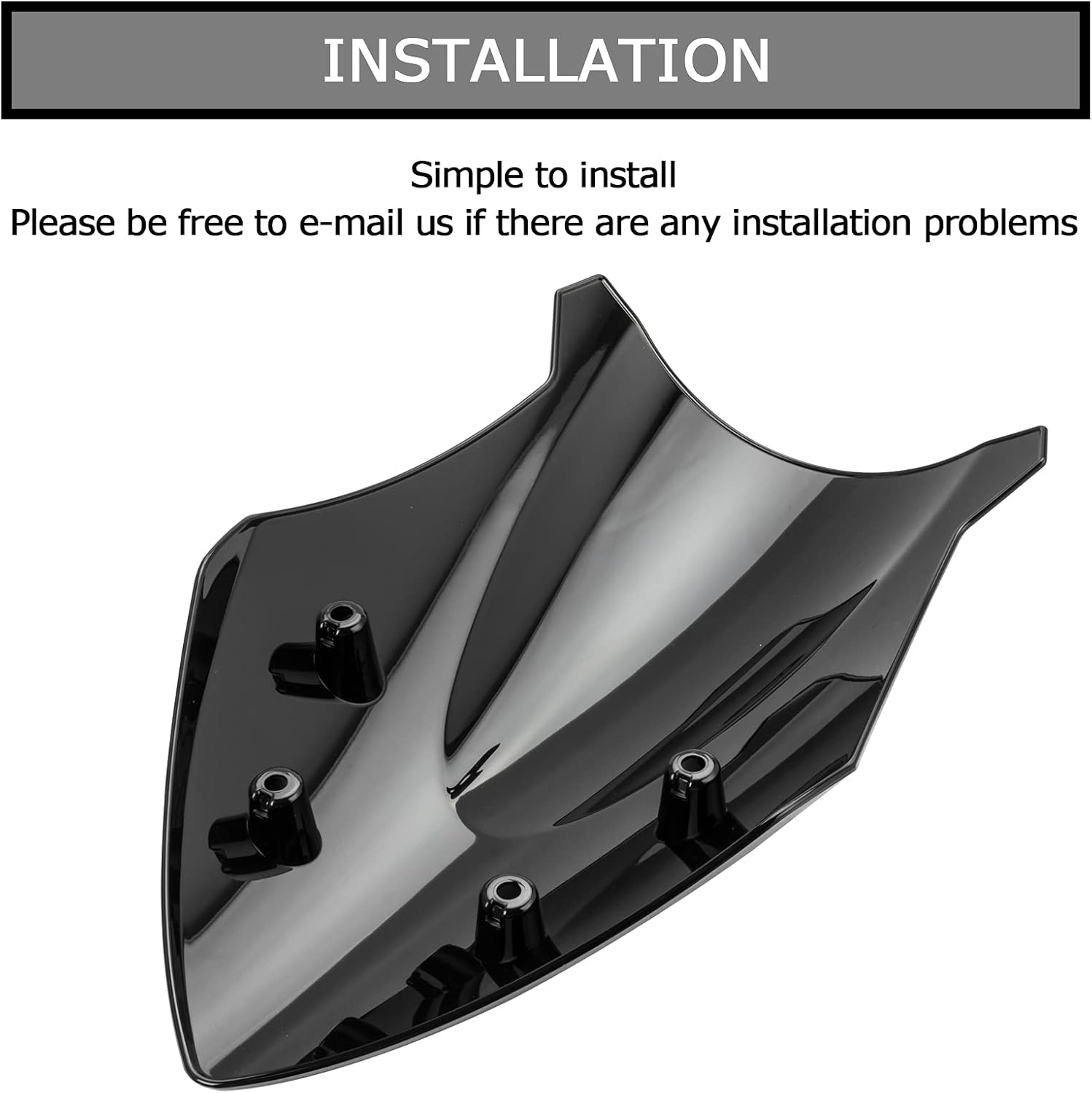 Windshield Windscreen Double Bubble for GSXS1000 GSXS1000F 2015-2021(Black) image number 4