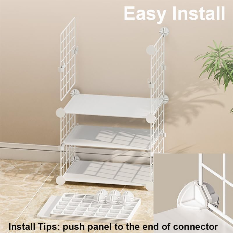 5 7 Tiers Shoe Rack Storage Organizer Shelf Stand Shelves Free Standing 20 to 28 Pair Shoe Organizer Adjustabel Fit for Boots Easy Expand (5 Tier Black) image number 4