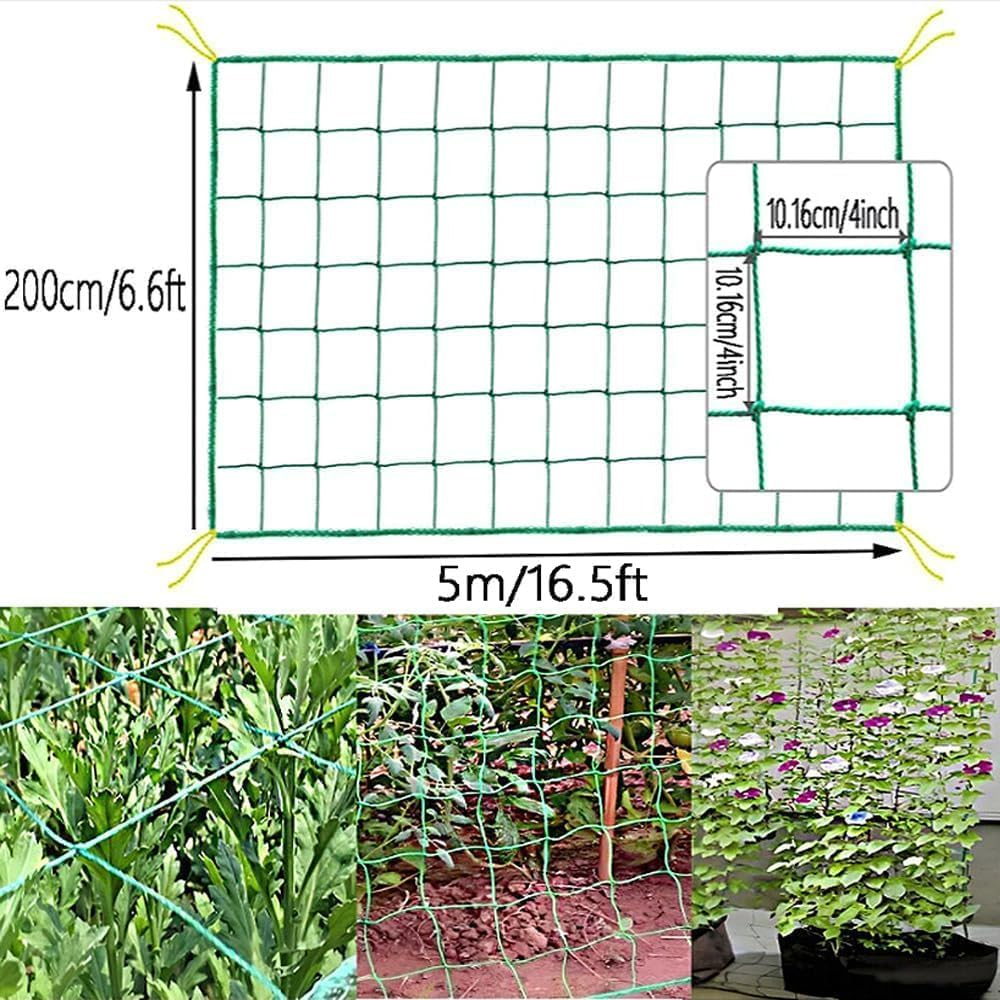 Strong Support Plant Climbing Net for Growing Vines Plants, 1Pc Polyester Mesh Garden Plant Climbing Net, Climbing Plant Support Net for Peas and Beans