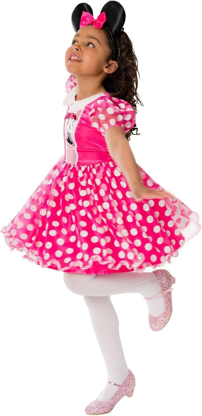 Rubie'S Minnie Mouse Pink Deluxe Costume for Toddlers & Kids - Disney Mickey Mouse image number 1