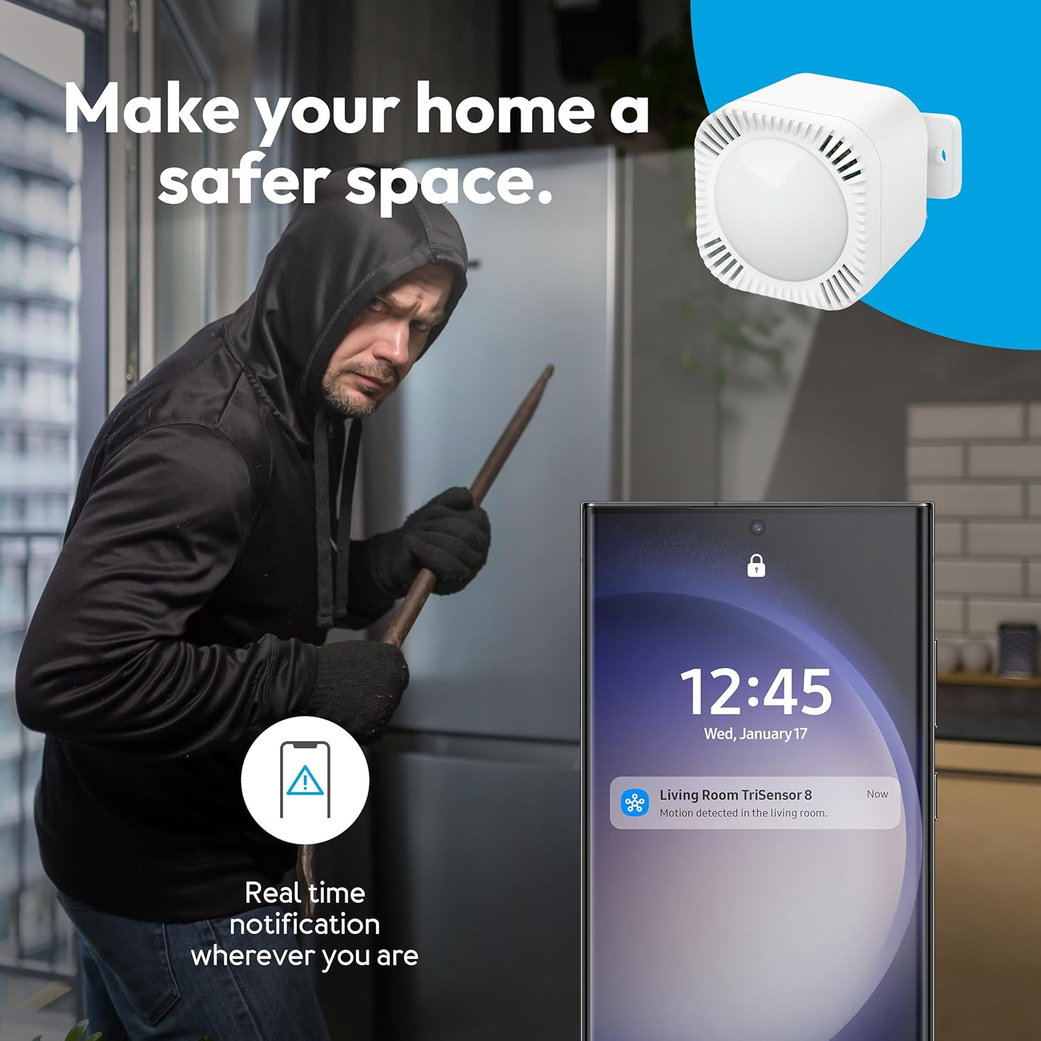 Aeotec Trisensor 8 | 3-In-1 Multi-Sensor | Motion in 10M Radius | Temperature in &deg;C | Light in Lux | Z-Wave Gen8 | Long Range | Hub Required | Works with Smartthings, Homey, Homeassistant image number 4