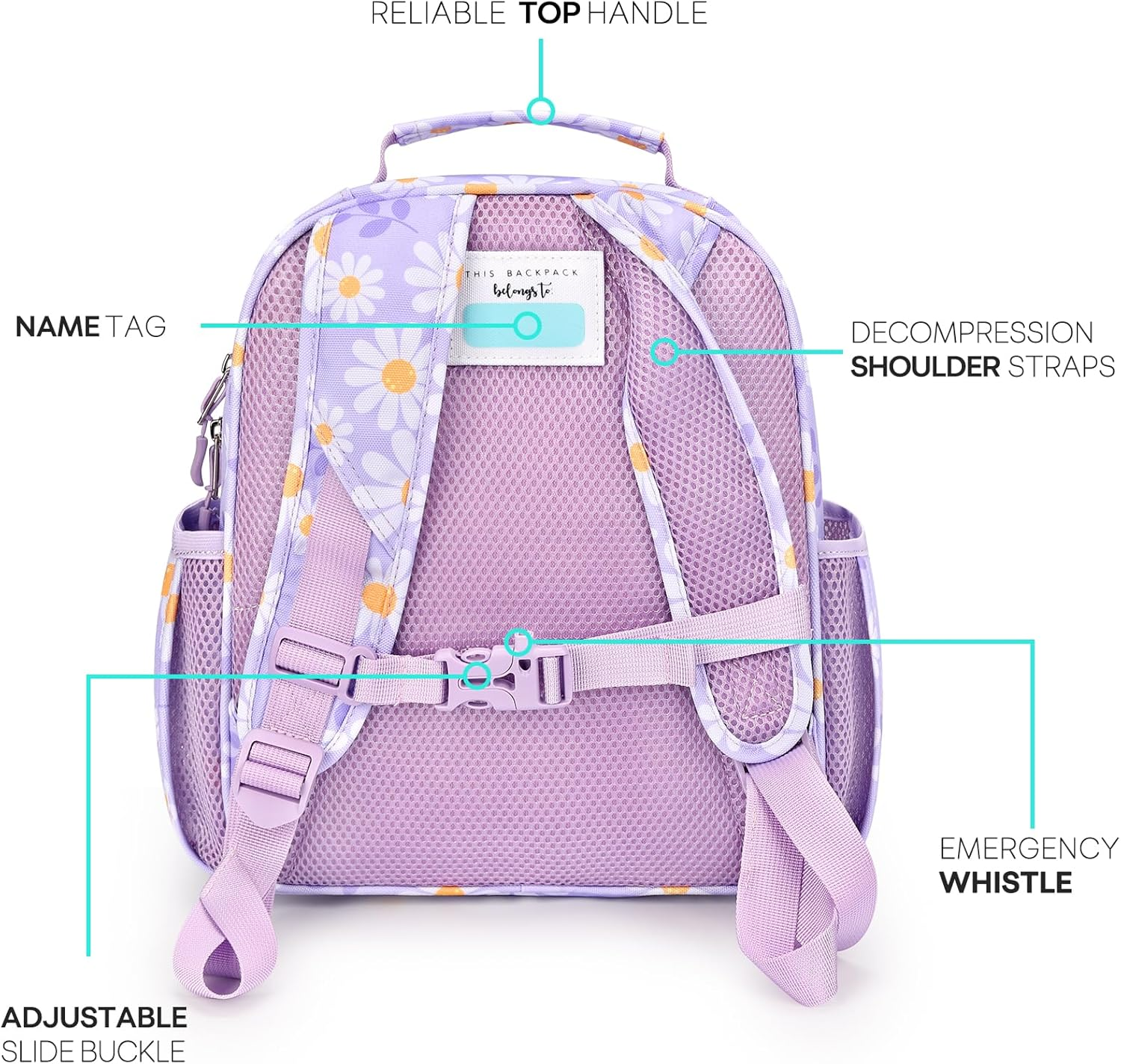 Mibasies Toddler Backpack: Cute Kids Backpacks for Girls Boys - Backpack for Girls Boys image number 2