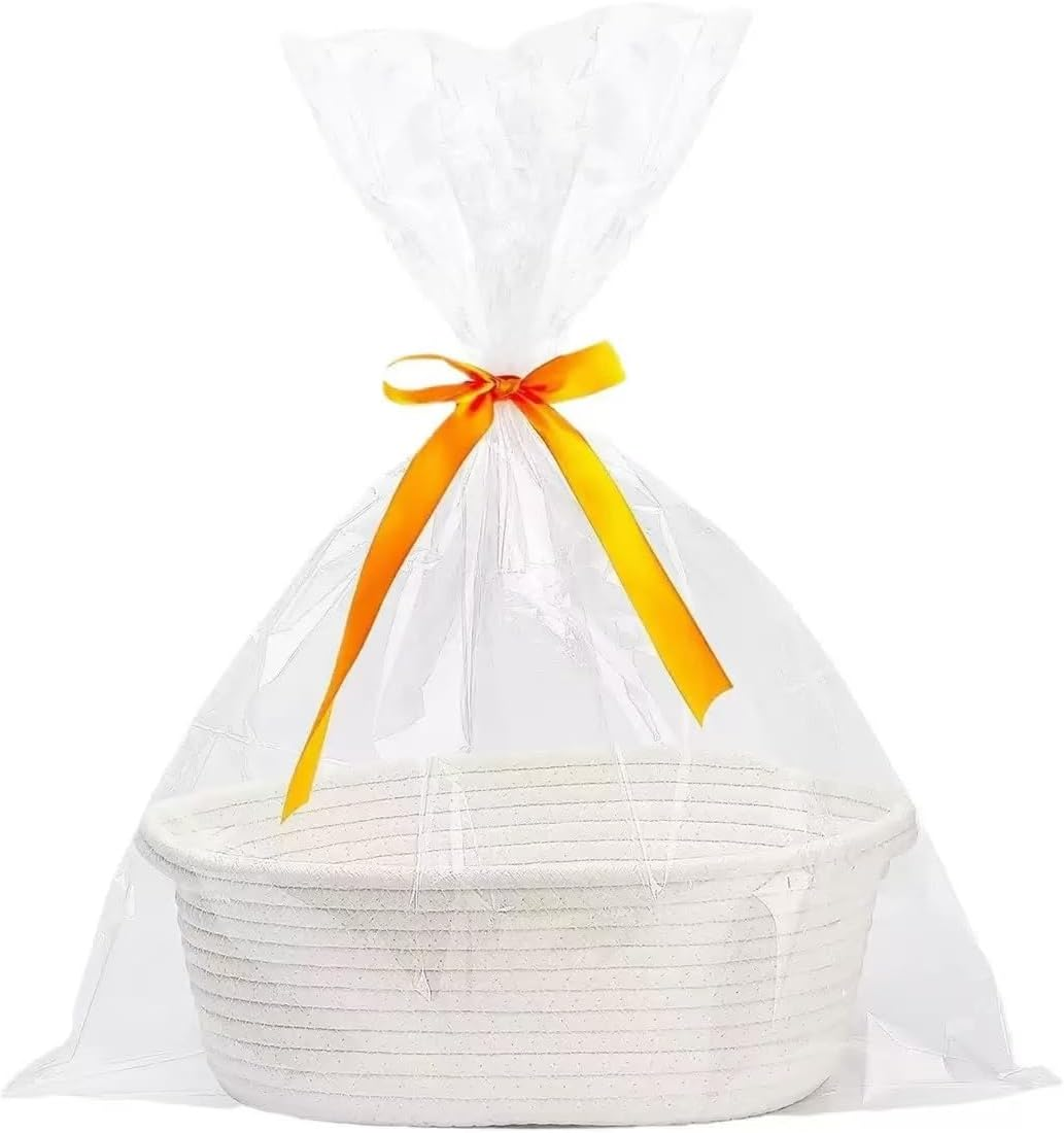 CREVENT Gift Set for Girls Boys -Diaper Caddy Organizer Basket with 2 Blankets, 1 Taggie, 1 Lovey, 3 Socks，2 Baby Bodysuits，1 Gift Bag with Ribbon - Newborn Essential Baby Shower