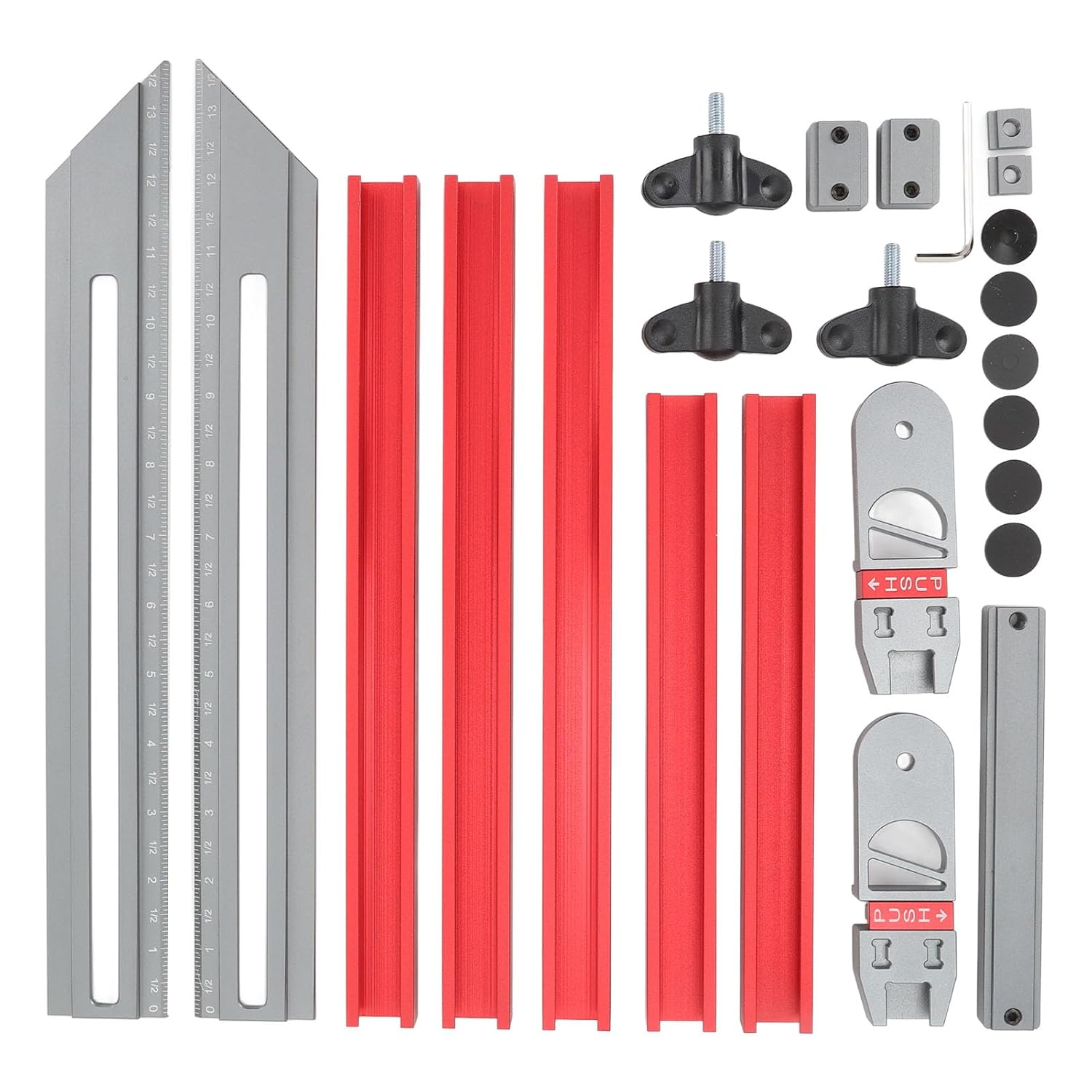 Stair Measuring Tool, Aluminum Alloy High Accuracy Clear Marking Stair Tread Gauge Measuring Tool Jig for Handrail Windowsill Shelf, Easy to Operate image number 1