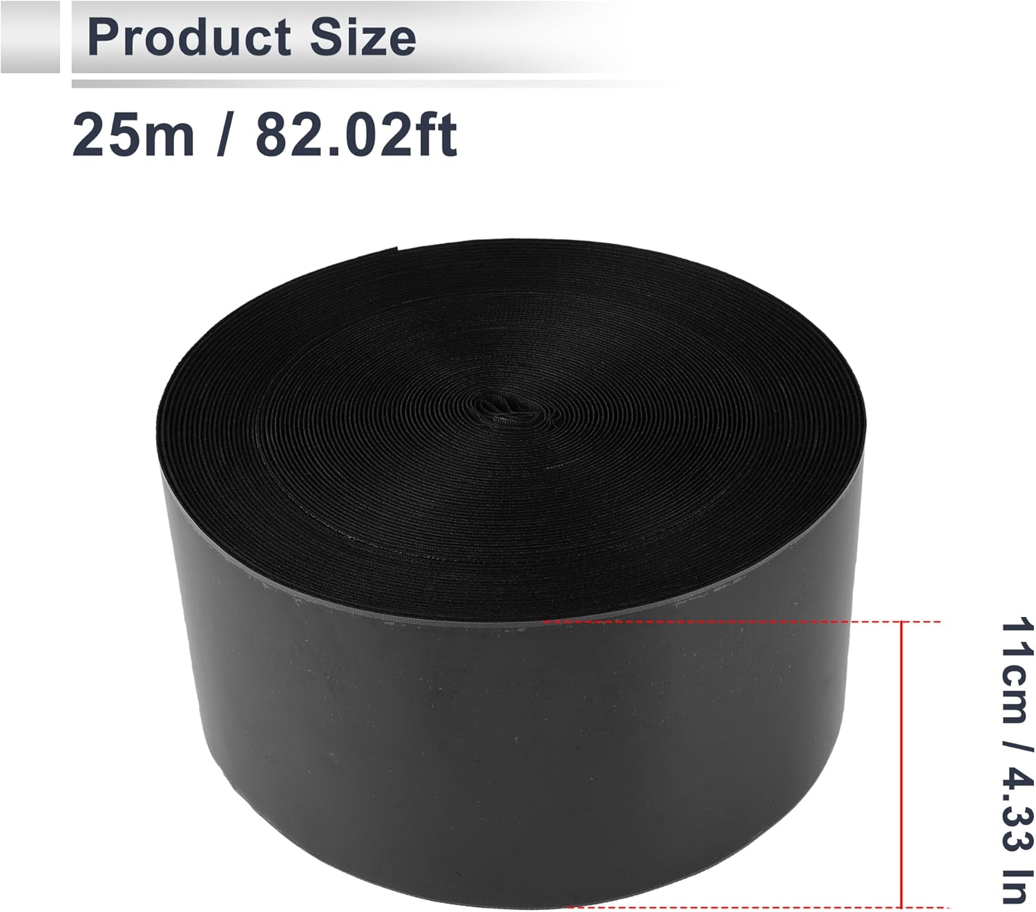 X AUTOHAUX 1 Pc Universal Hook and Loop Tape Adhesive Back Single Sided Adhesive Back Home Office Phone Mount Adhesive Tape Black 82.02Ftx4.33" image number 5