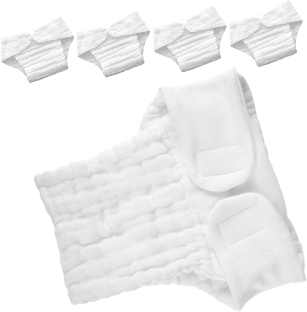Kisangel 5Pcs Reusable Nappy Liners Soft Cotton Inserts for Diapers Washable and Absorbent Months for Comfort and Skin Protection image number 2