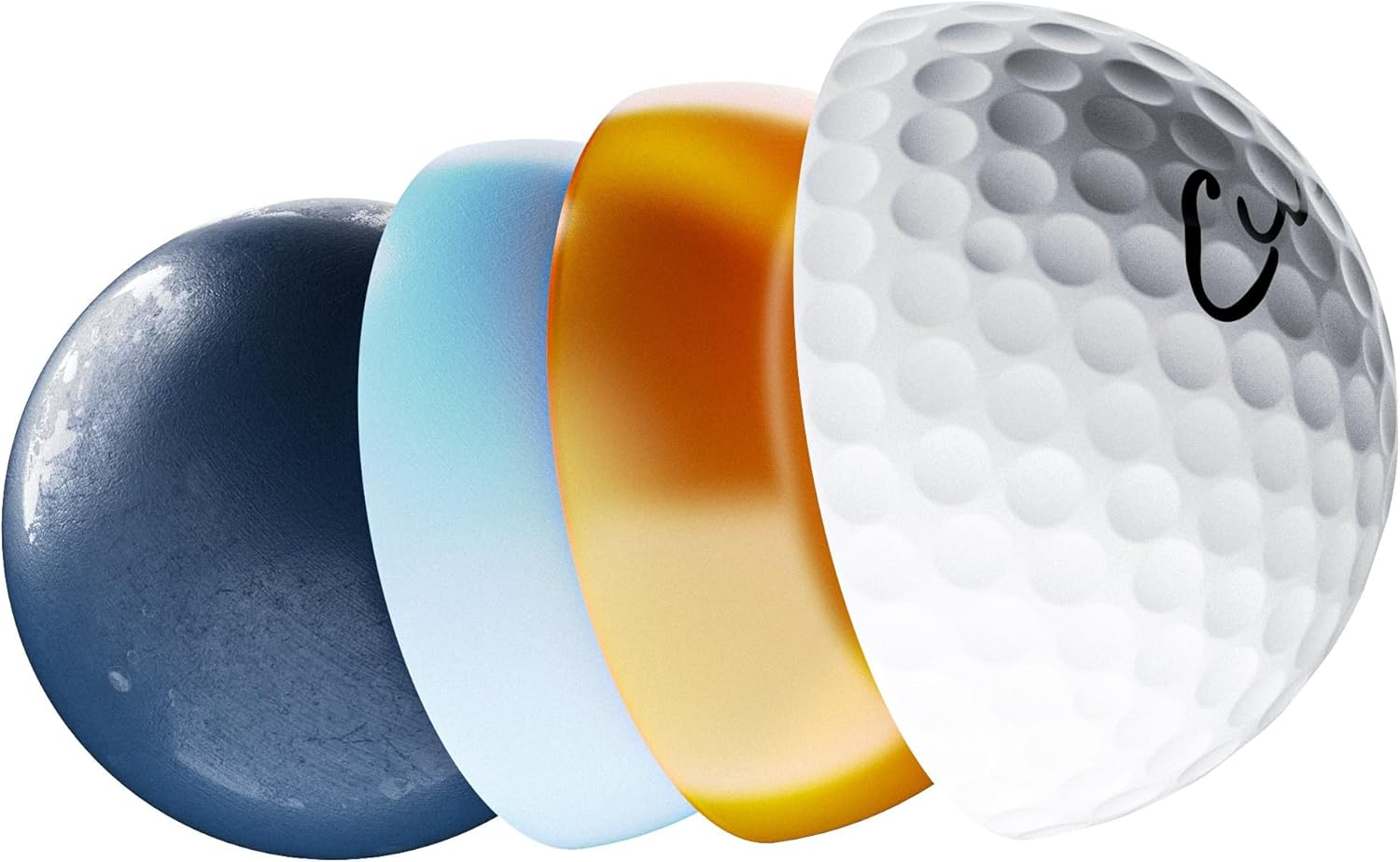 Cut Blue Golf Balls, 4 Piece Urethane (One Dozen) image number 6
