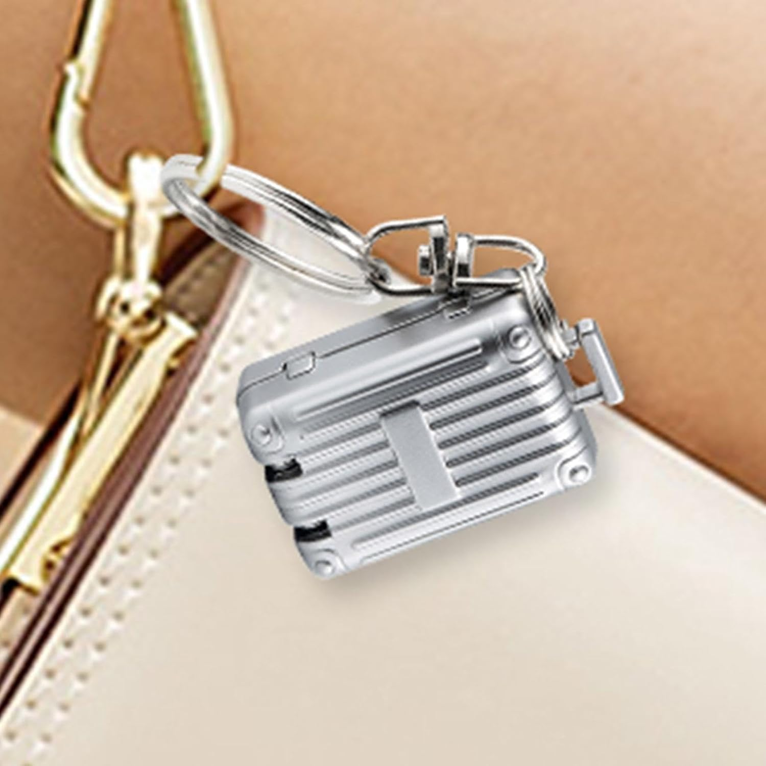 Nail Clipper Keychain | Suitcase-Shaped Keychain Nail Cutter Small,Women Fashion Accessory Manicure Trimmer for Polishing Nails for Travelling, Dormitory image number 4