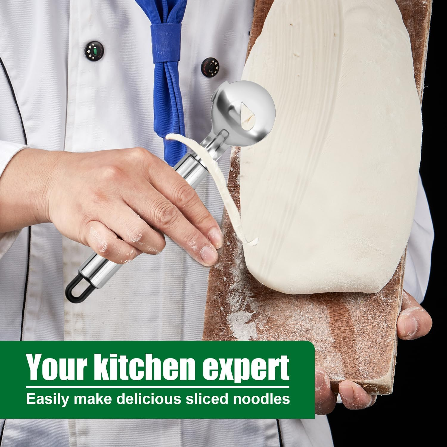 2Pcs Spoon Cactus Peeler, Stainless Steel Cuchara Pelador De Nopales Multi-Function Pelador De Nopales Cactus Peeler Tool Chinese Noodle Cutter for Kitchen Gadgets Accessory image number 4