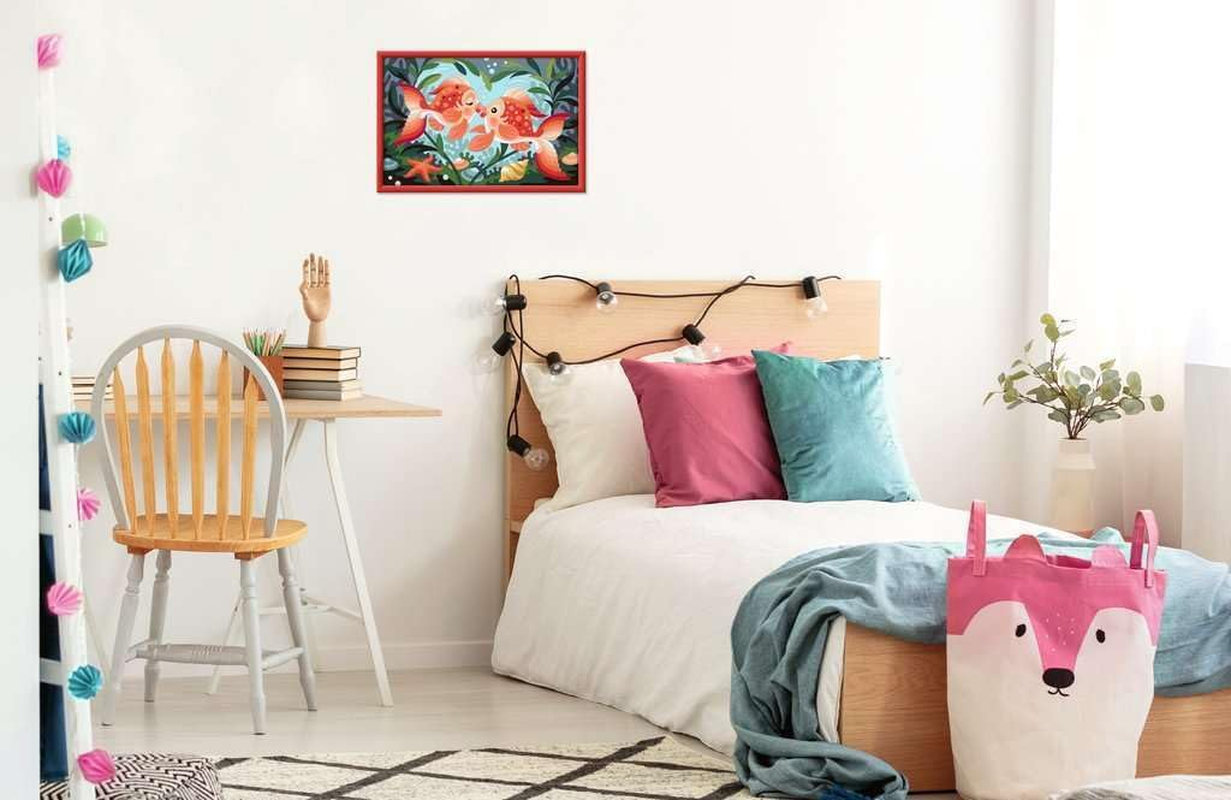 Ravensburger Malen Nach Zahlen 23507 - Verliebte Fische - Kinder Ab 9 Jahren