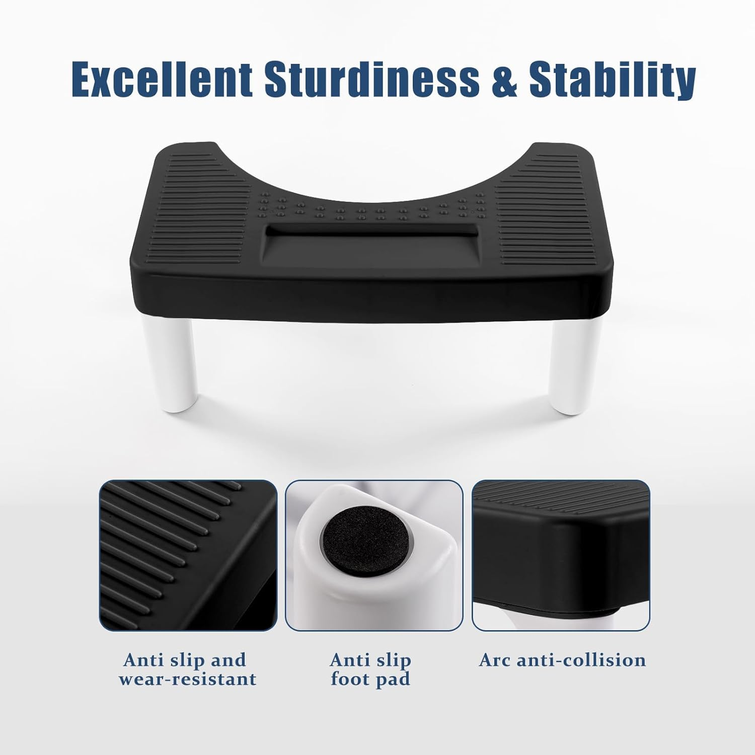 6.7 Inch Toilet Stool Squat Adult,Heavy Duty Non-Slip Potty Squatty Stool,Toilet Step Stool for Adults/Seniors/Kids image number 6
