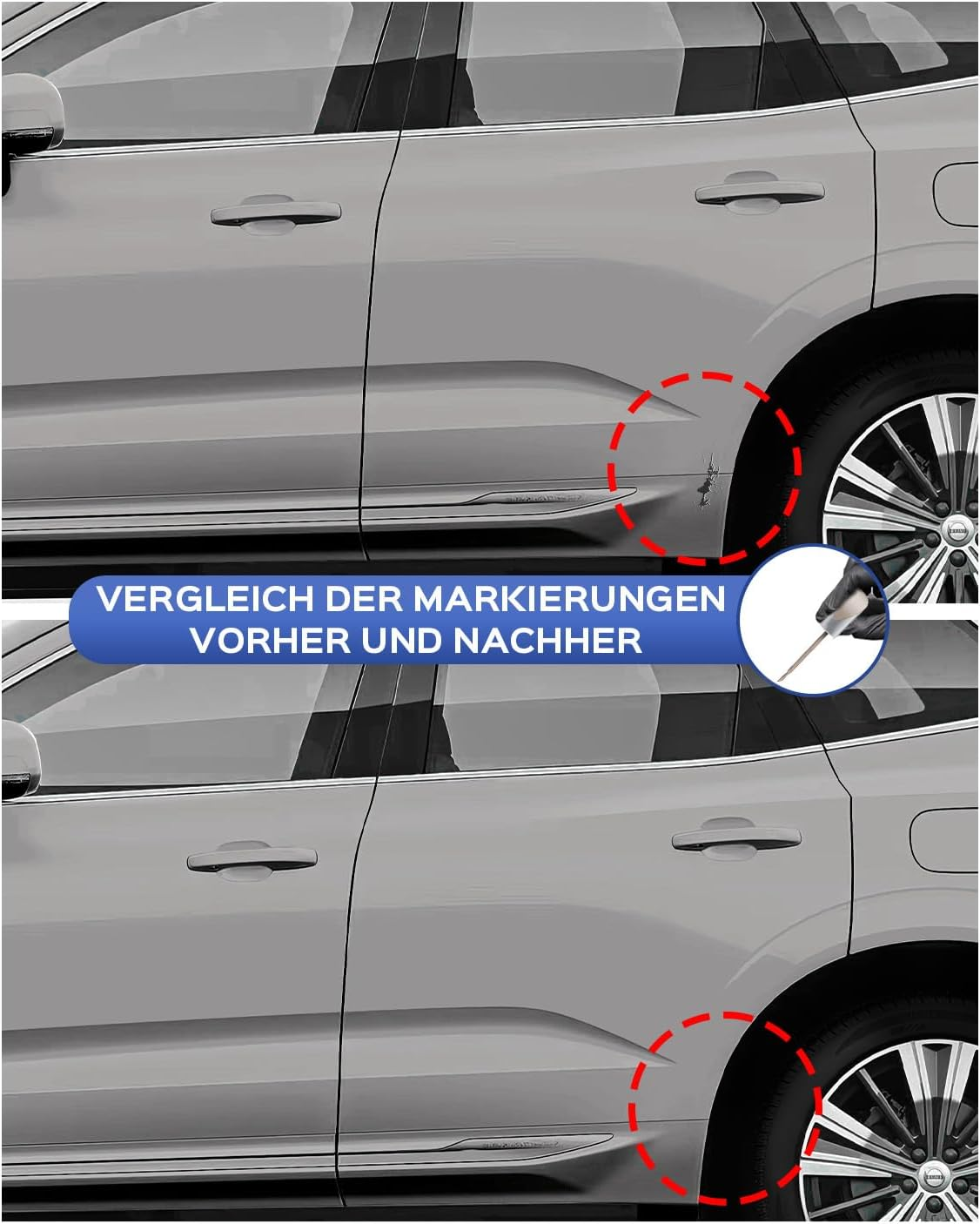 443 Moondust Metallic Touch up Paint Compatible with Volvo C70/S70/S80/V70 Exact Match for Chips and Scratches image number 5