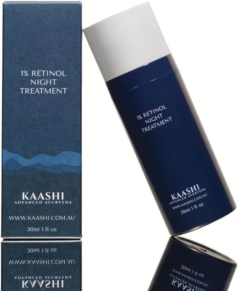 KAASHI 1% Retinol Night Treatment, Anti-Ageing Cream with Ceramides, Peptides & Botanical Extracts for Fine Lines, Uneven Texture & Dark Spots, for All Skin Types