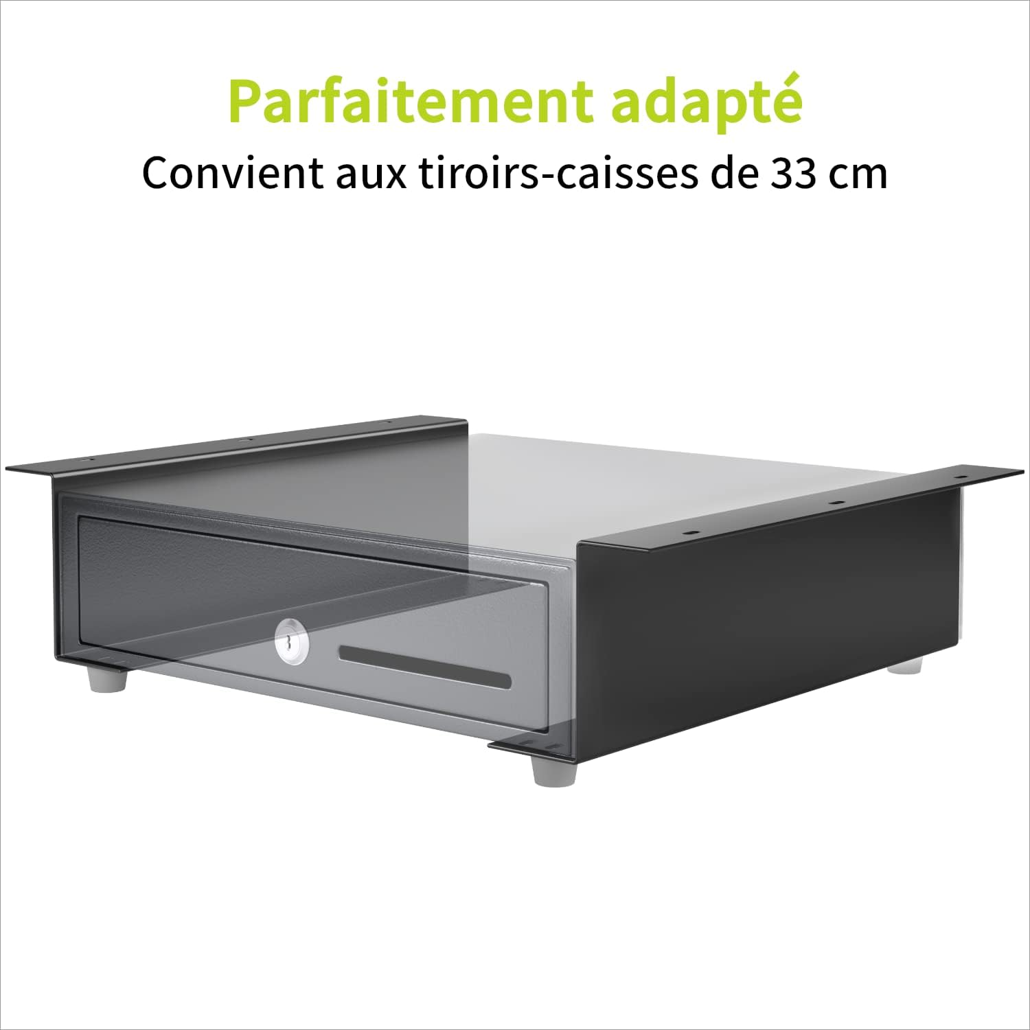 ACROPAQ Mounting Bracket for Cash Drawer, 33 Cm, Black Steel image number 6