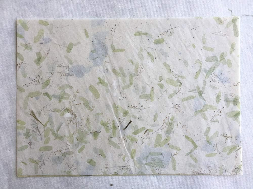 8.5X12 Inches Mulberry Paper Sheet Design Craft Hand Made Art Tissue Japan Origami Washi Wholesale Bulk Sale Unryu Suppliers Thailand Products Card Making Paper with Dried Leaves 60 Sheets image number 6