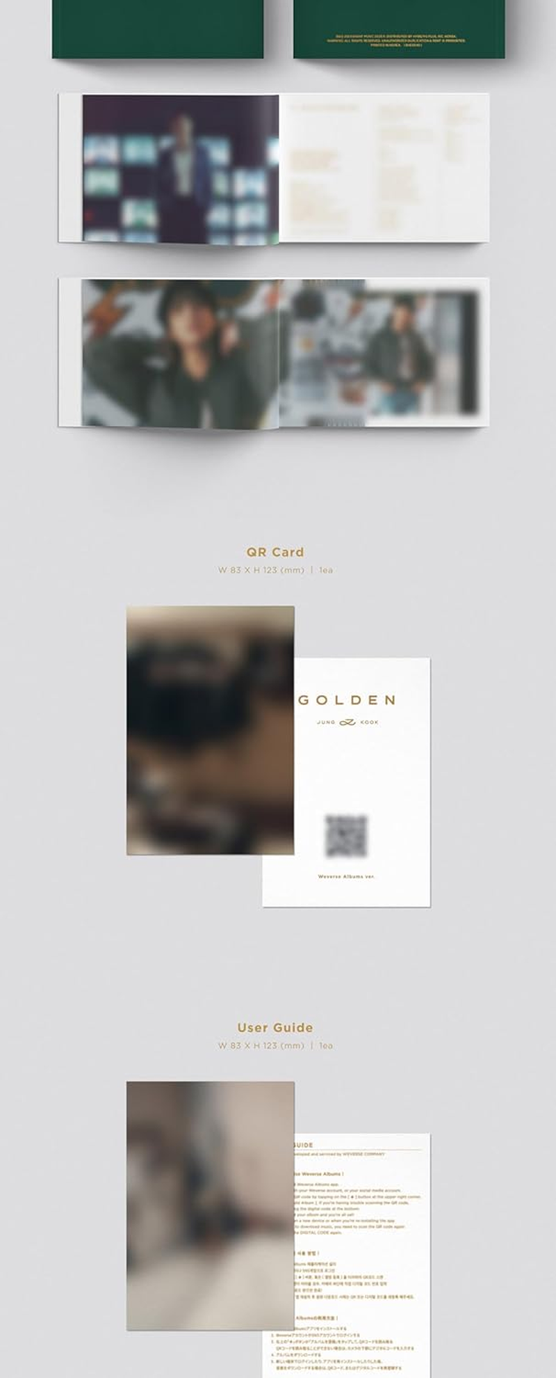 BTS Jungkook Golden 1St Solo Album Contents+Photobook+Photocard+Tracking Jung Kook (Weverse Albums Version) image number 1