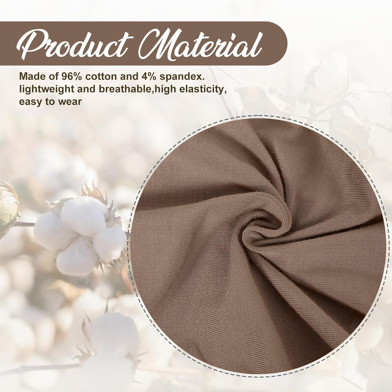 Jenpen 4 Pcs Cotton Beanie Turban Headwear for Women Soft Cancer Chemo Head Scarf Hats Elastic Covers Wraps for Women'S Hair - Solid Color image number 6