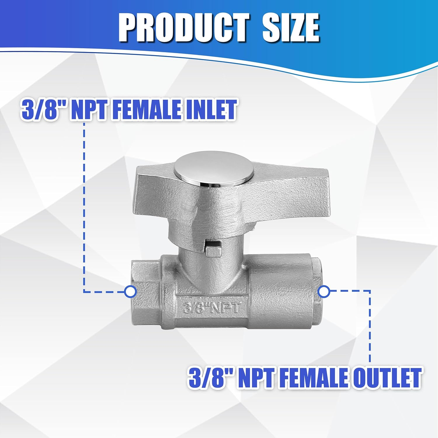 M MINGLE Ball Valve Pressure Washer, 3/8" Quick Connect Ball Valve for Power Washer Hose, 5000 PSI image number 2