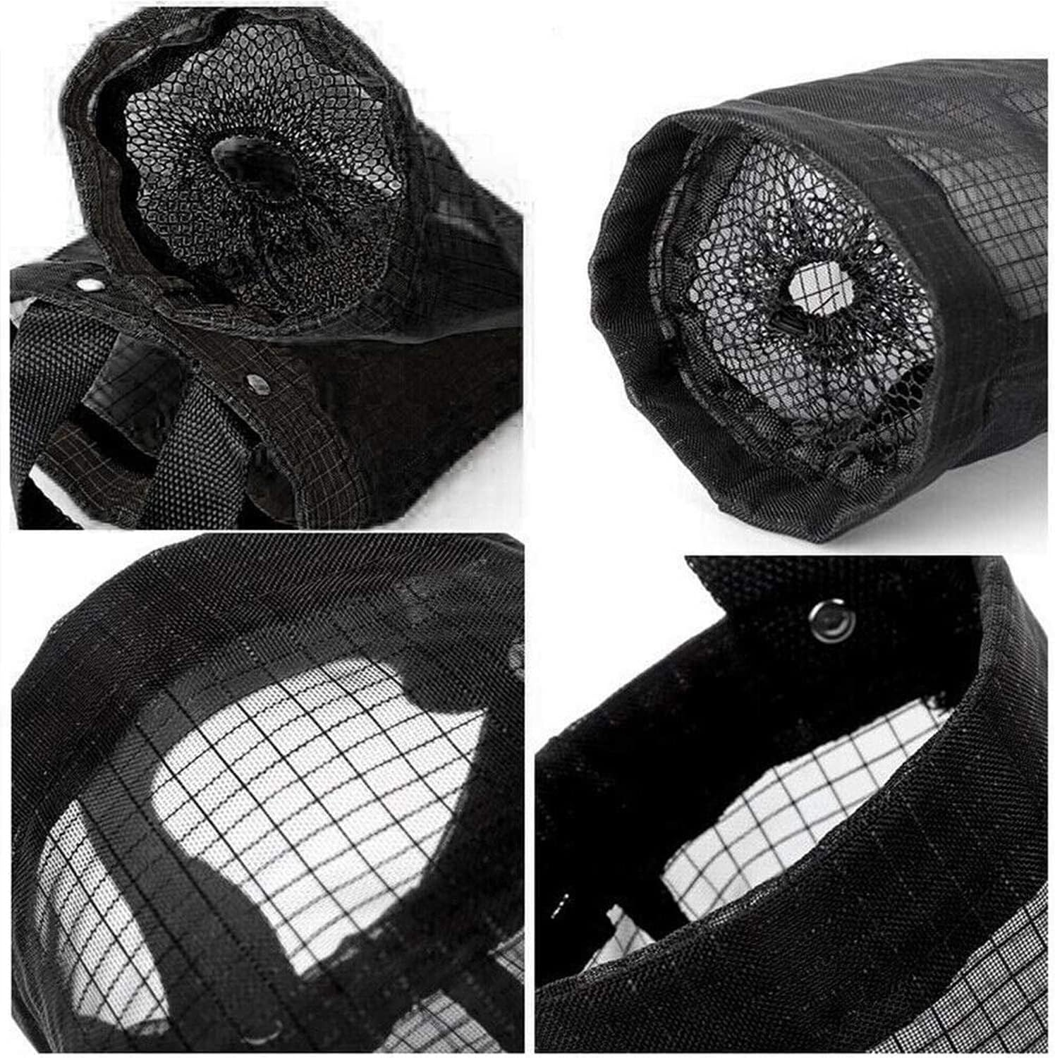 Plastic Bag Holder Dispenser Mesh Storage Garbage Bags Organizer Hanging (Grey) image number 4